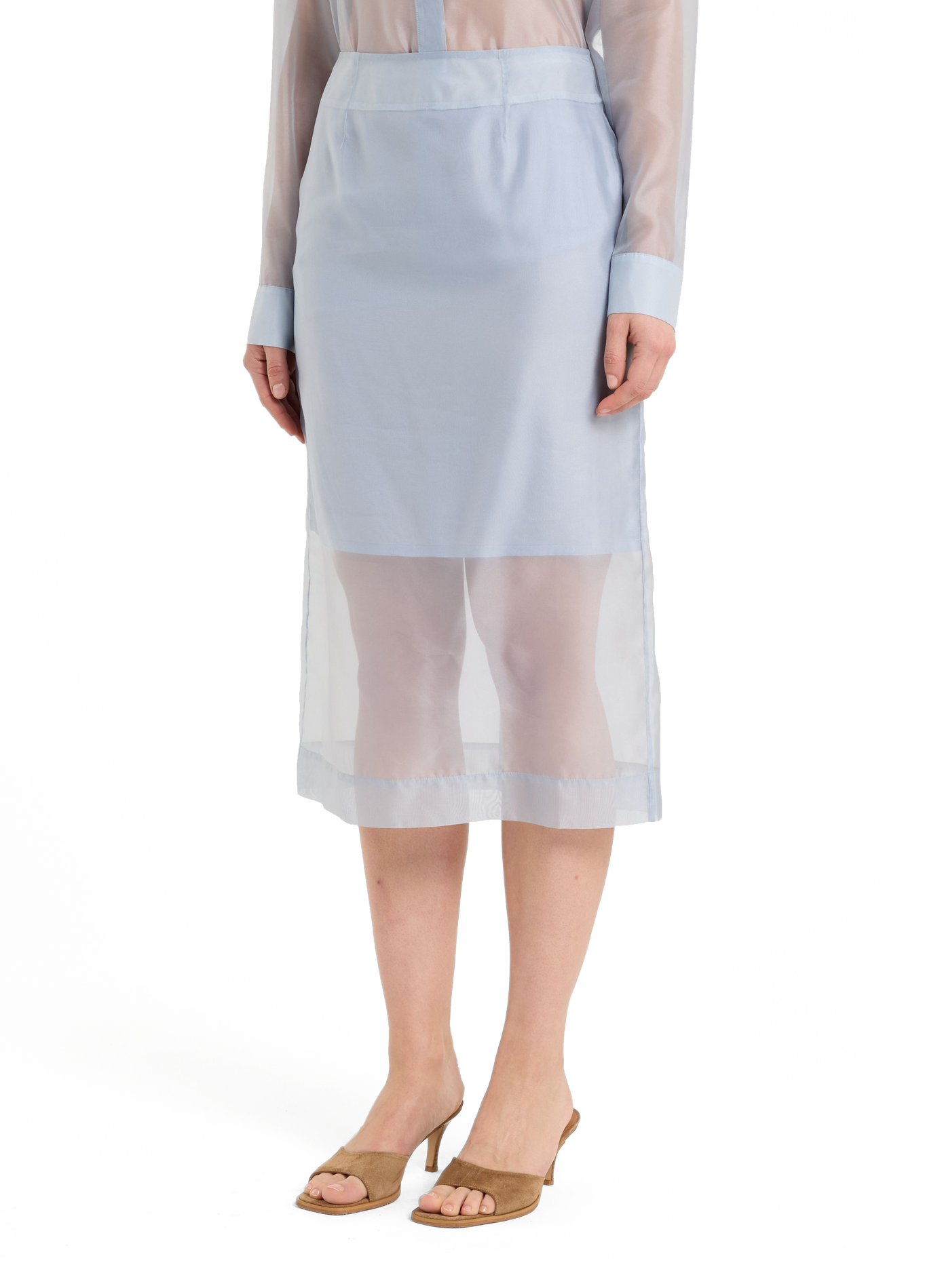 Midi transparent skirt by Wylo SAISON 1865 Blue
