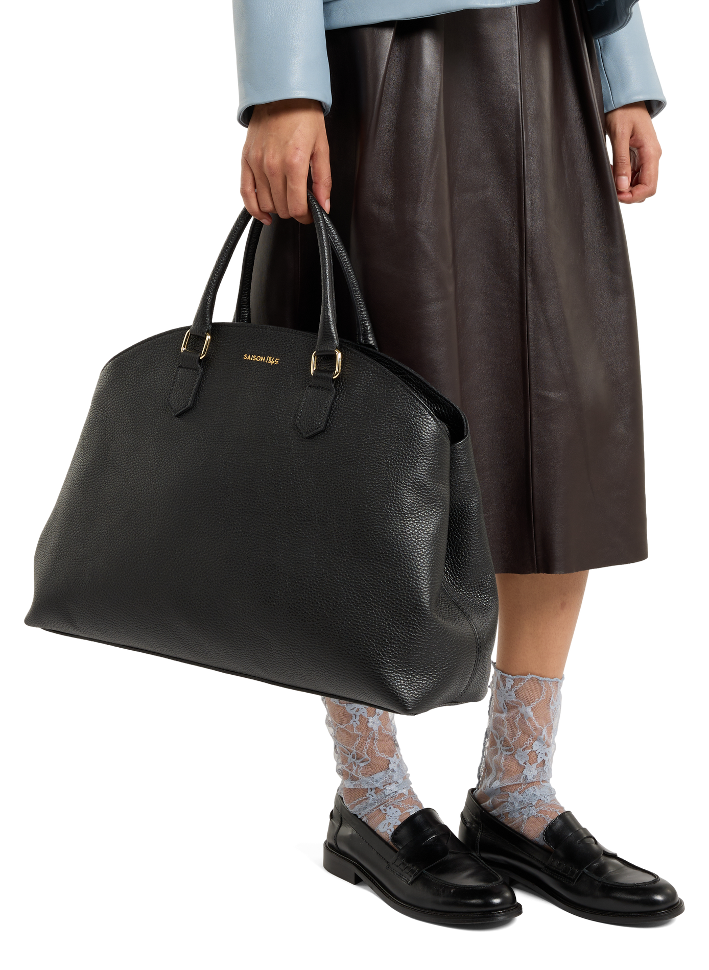 Sac à main Hadrien en cuir grainé SAISON 1865 Noir