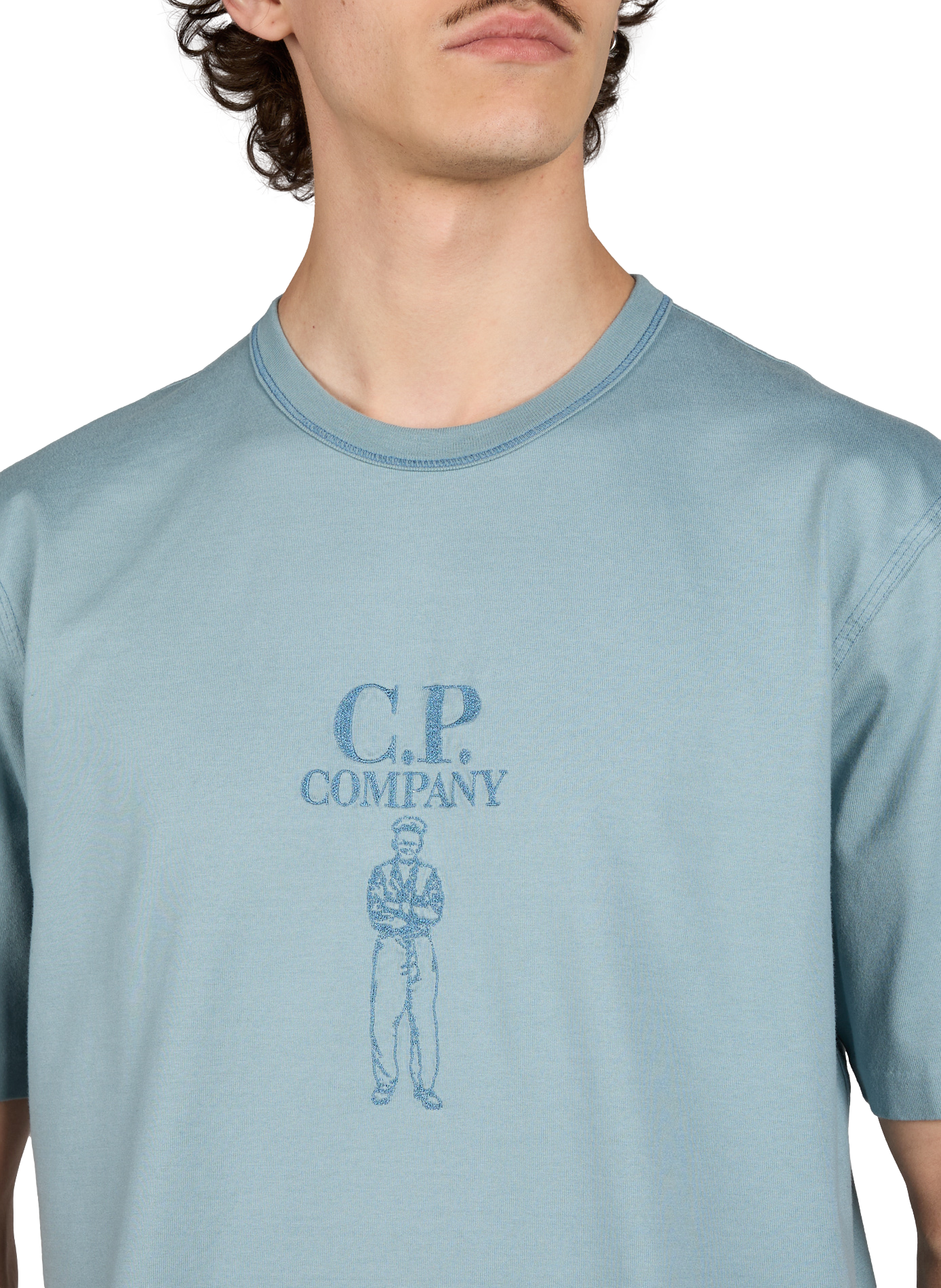 T-shirt en coton CP COMPANY Bleu