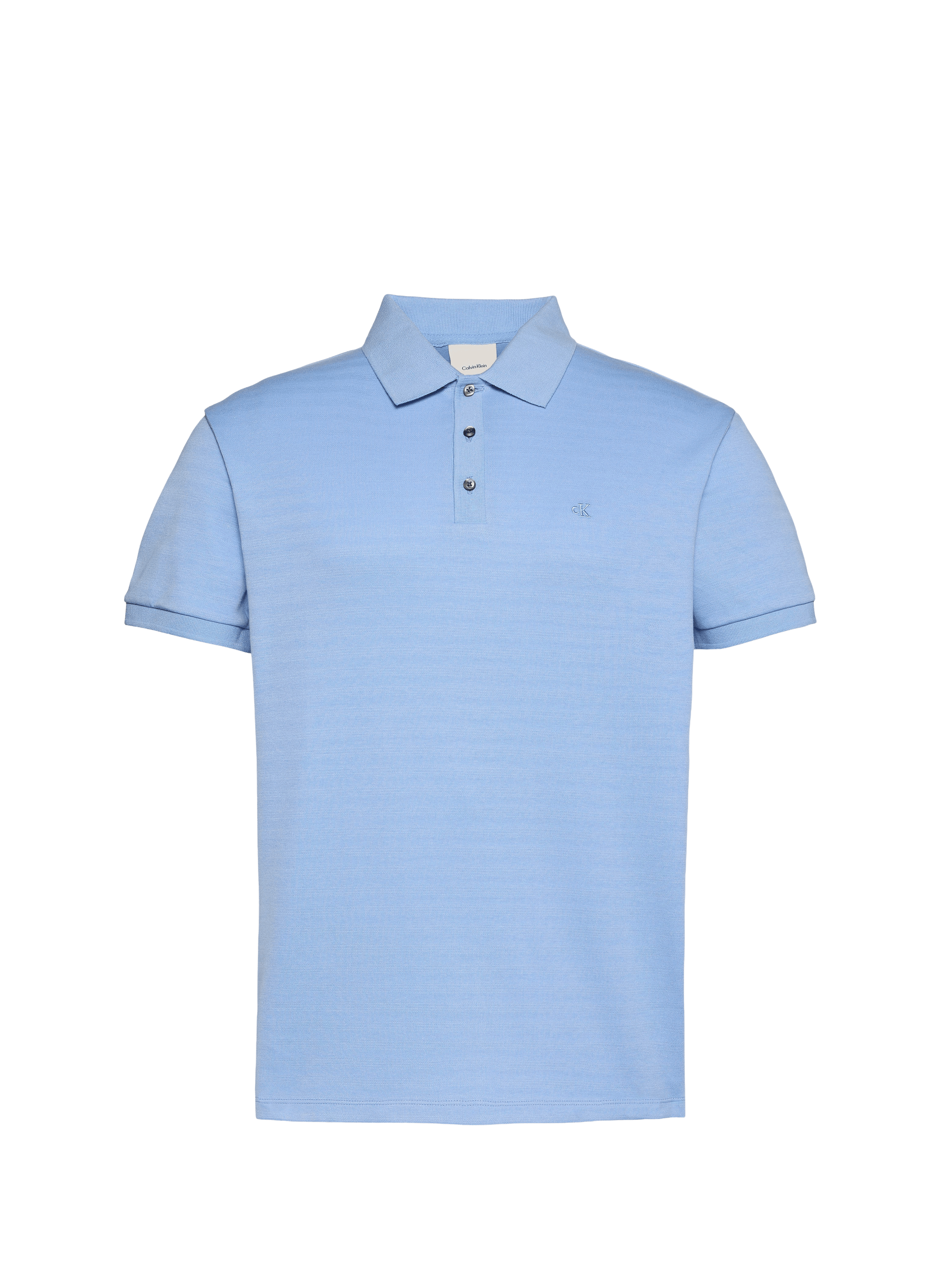 Polo manches courtes en coton mélangé CALVIN KLEIN Bleu