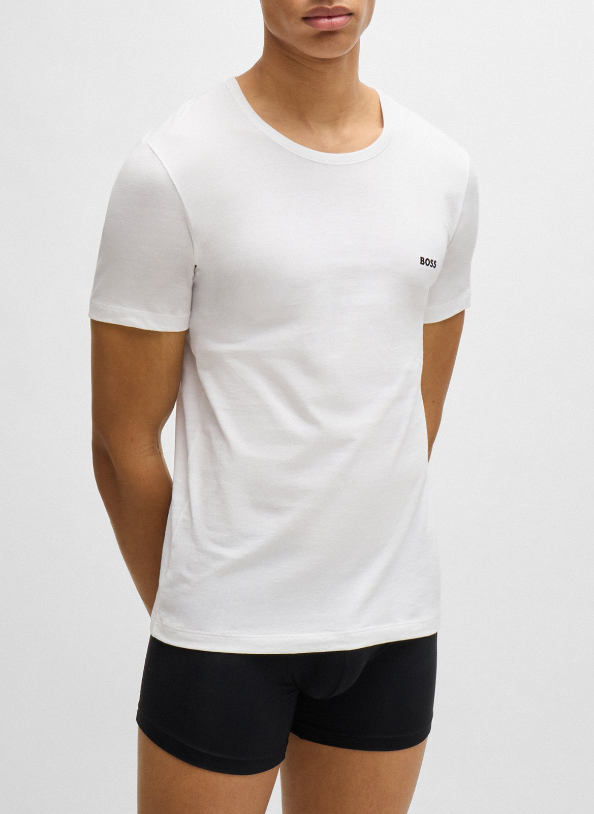 Lot de 3 tee-shirt col rond en coton BOSS Beige