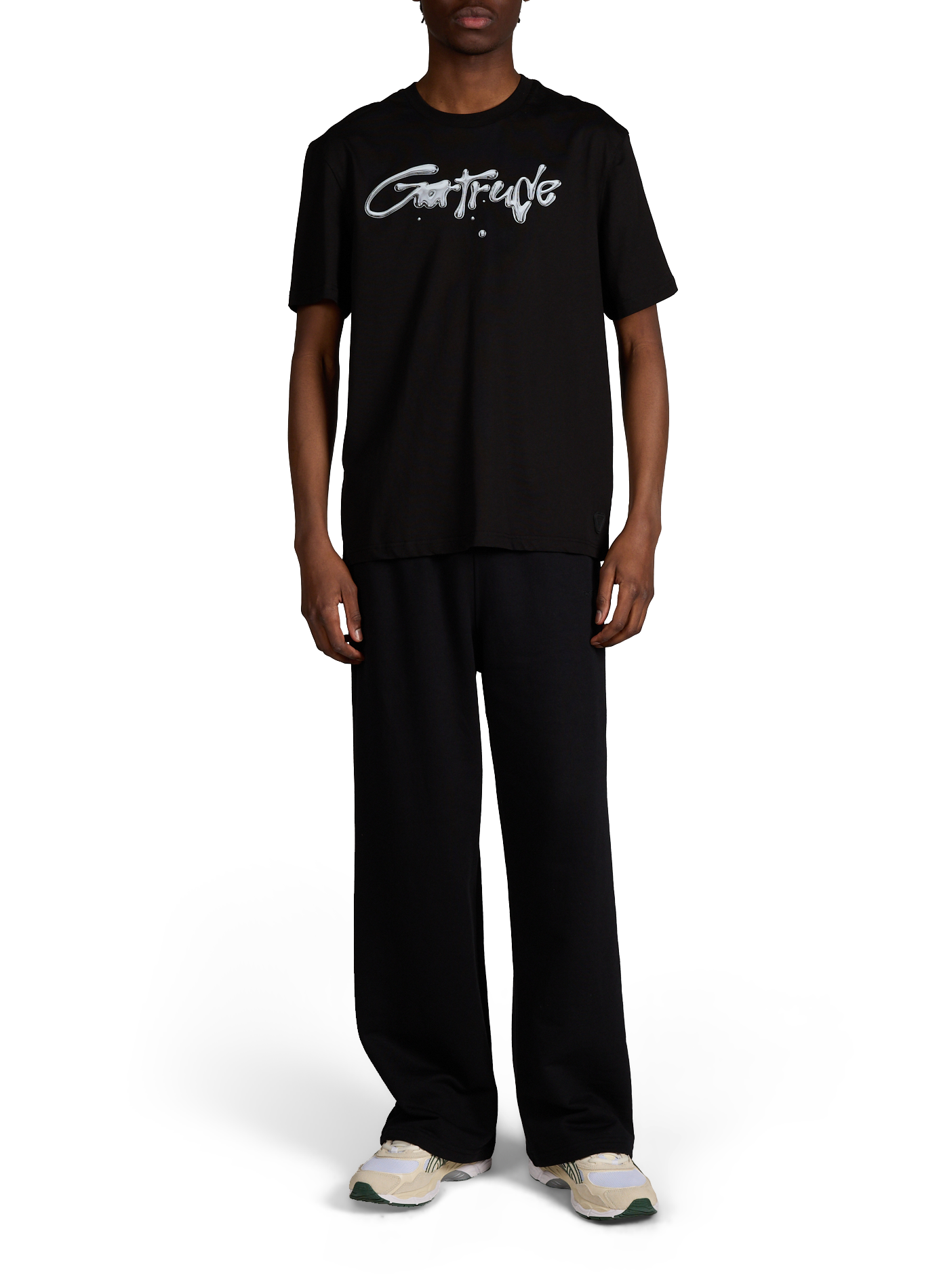 Pantalon de survêtement droit en coton mélangé GERTRUDE ET GASTON Noir