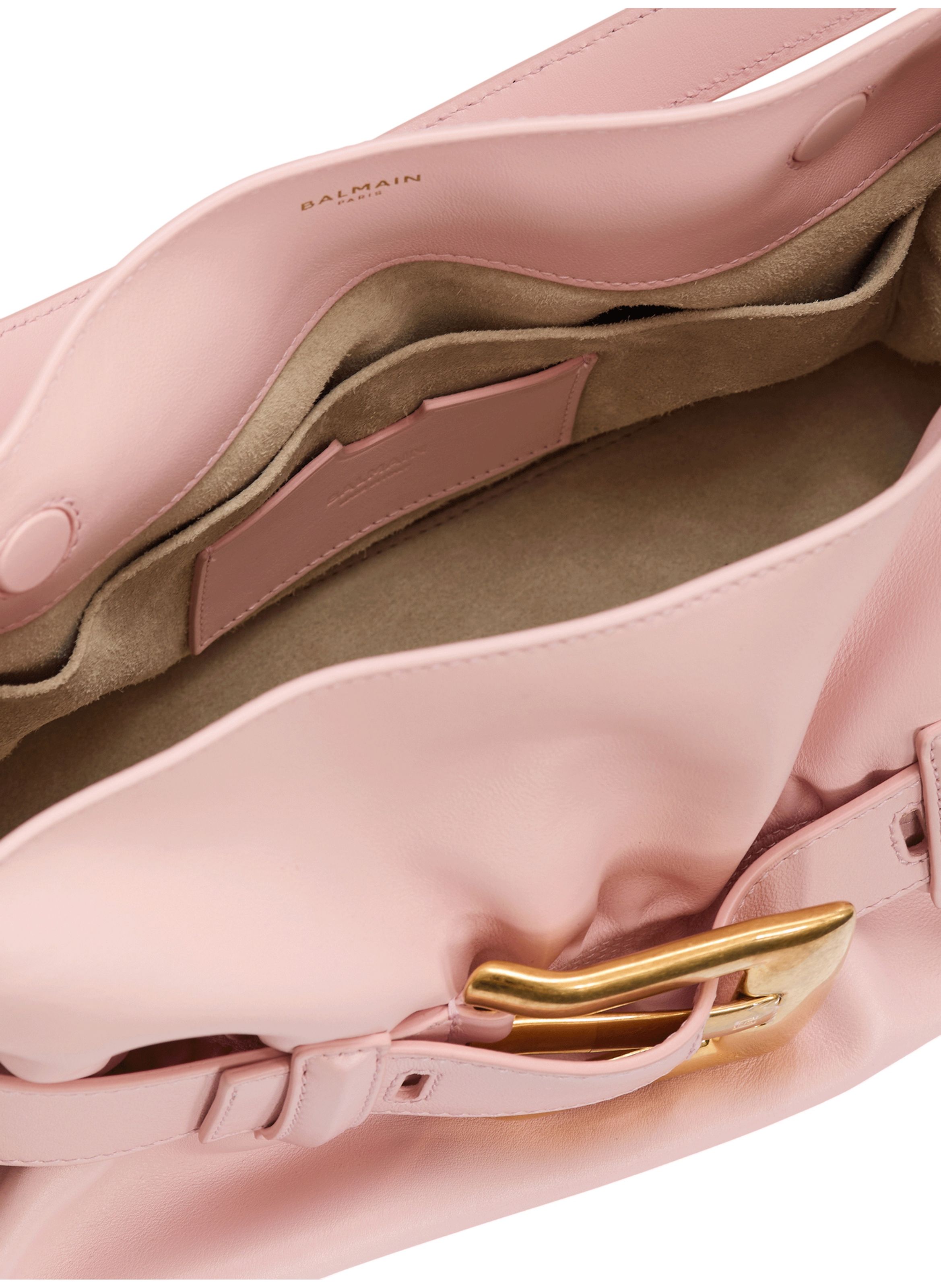 Sac anthem medium en cuir lisse BALMAIN Rose