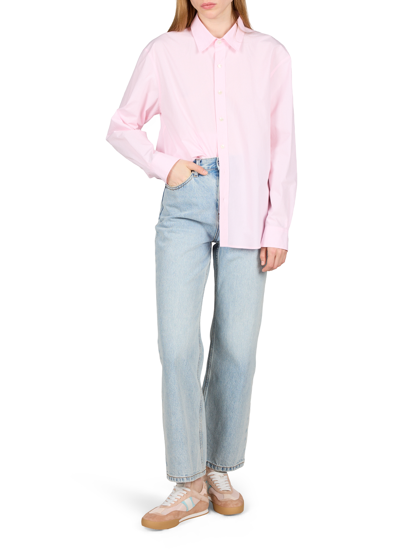 Solid button-down shirt DUNST Pink