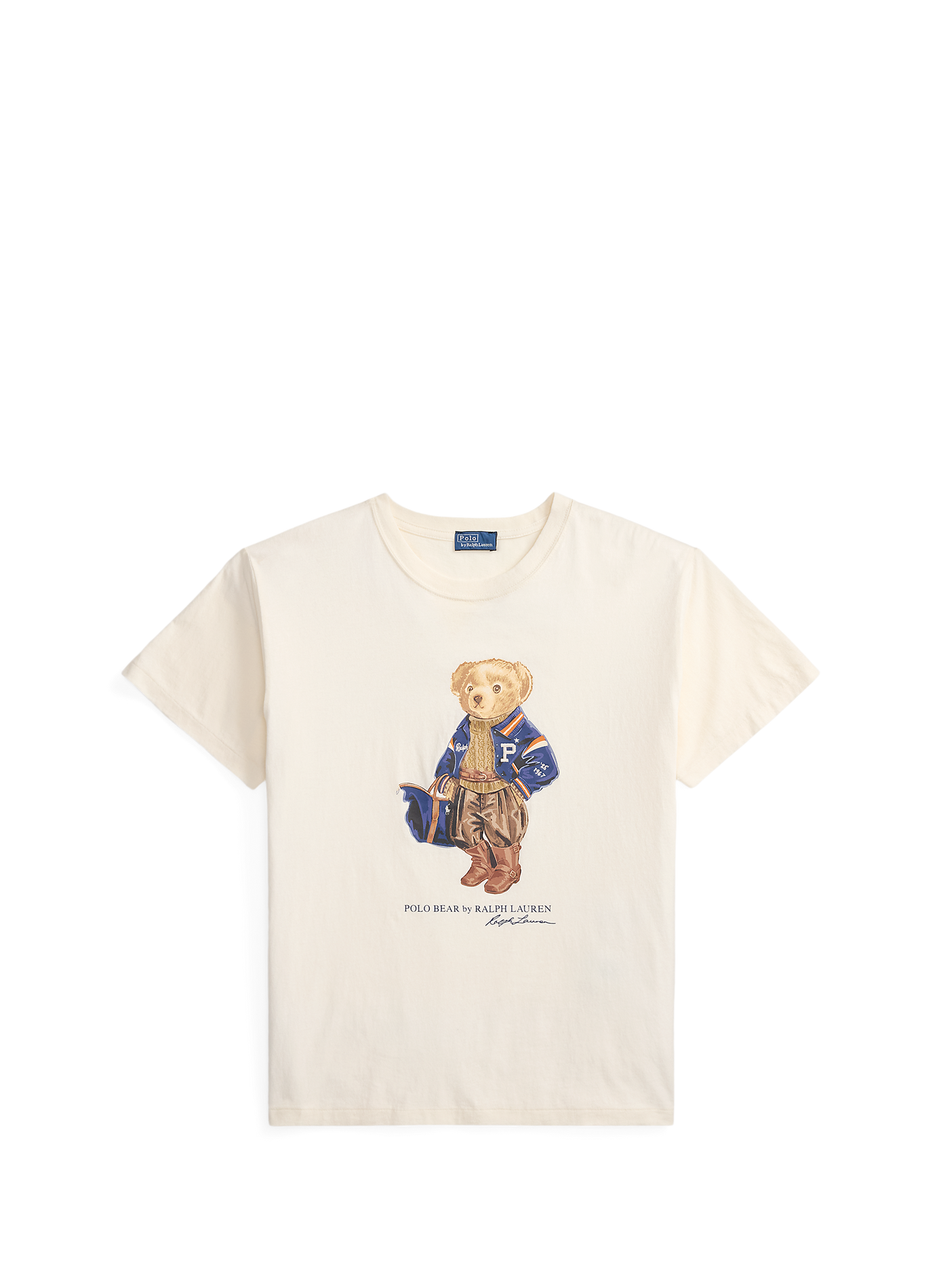 Bedrucktes T-Shirt aus Baumwolle. POLO RALPH LAUREN Weiss