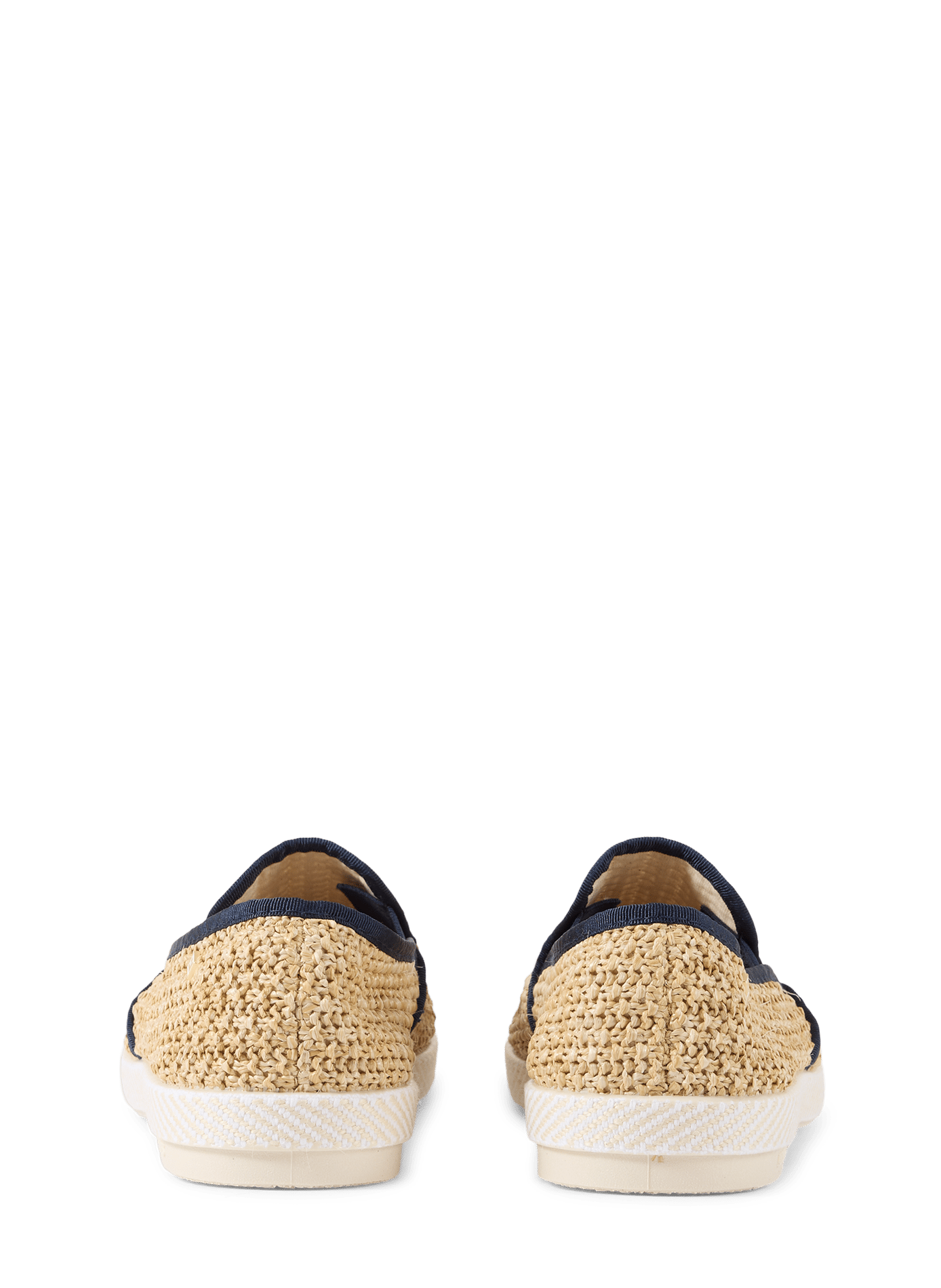 Fabric moccasins with raffia effect RIVIERAS Beige