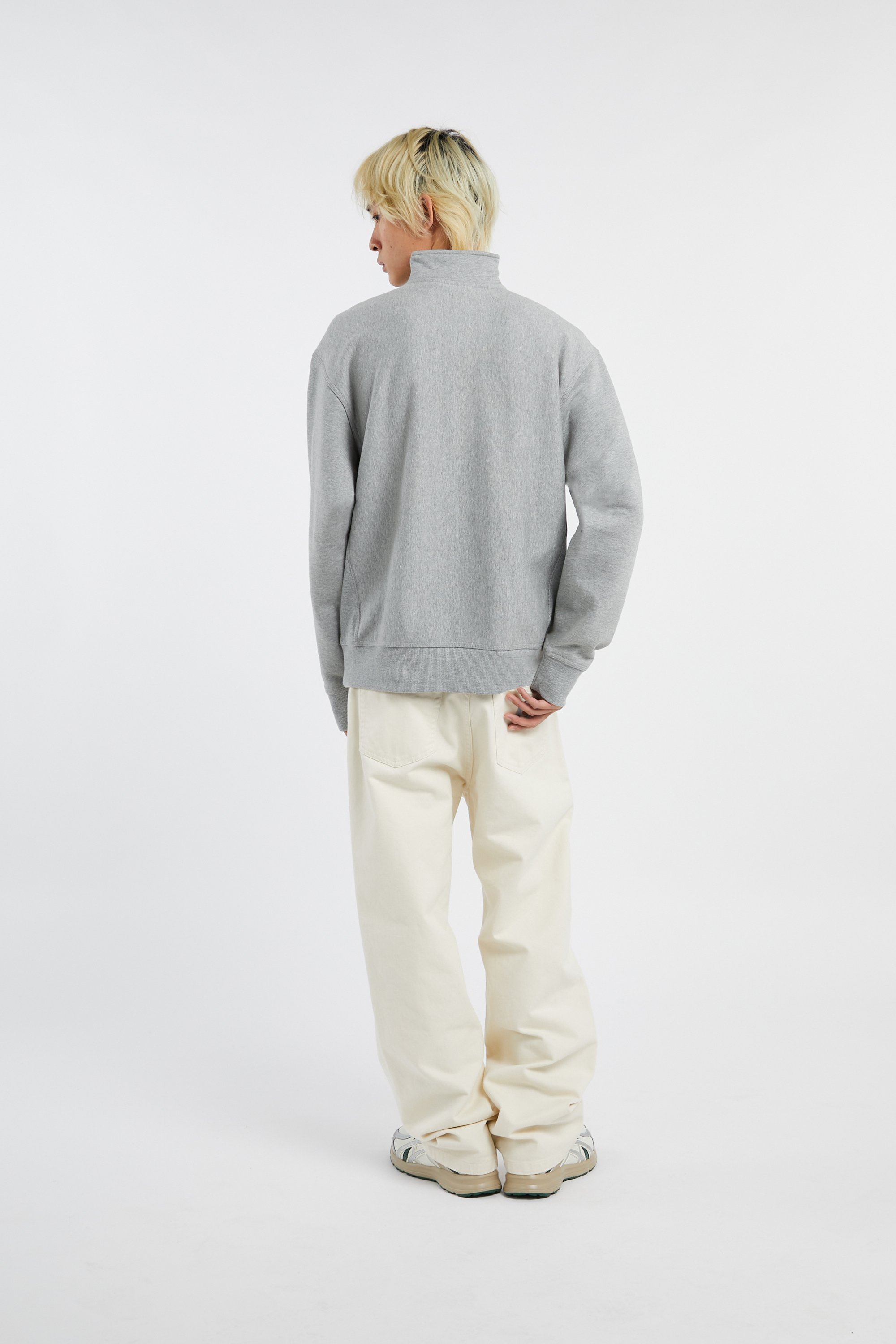 Sweat zippé half zip american script CARHARTT WIP Gris