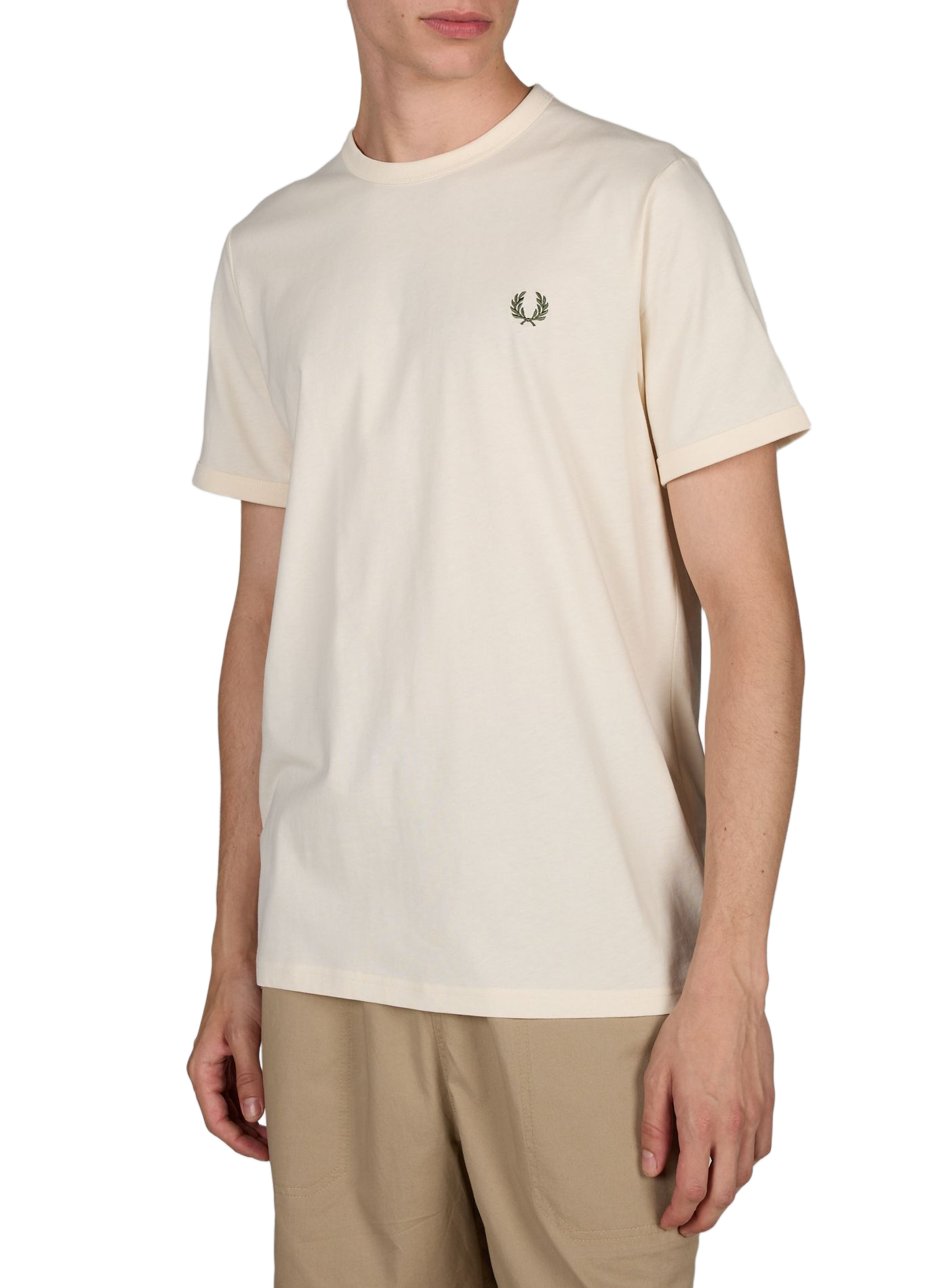 T-shirt with contrasting edges | Beige FRED PERRY Men