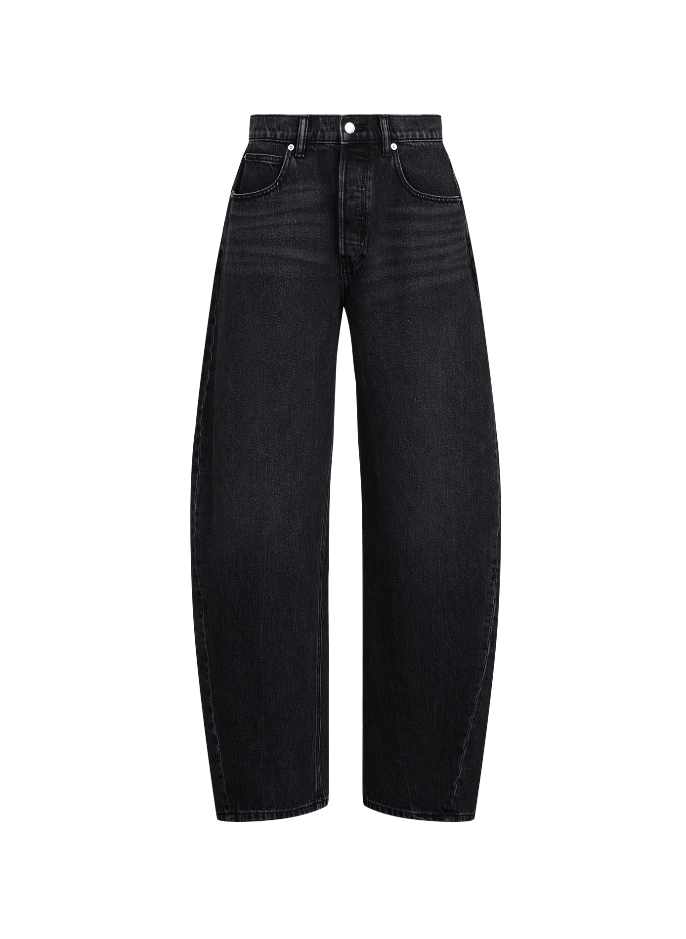 Wijde jeans met kristalornamenten van katoen ALEXANDER WANG Grijs