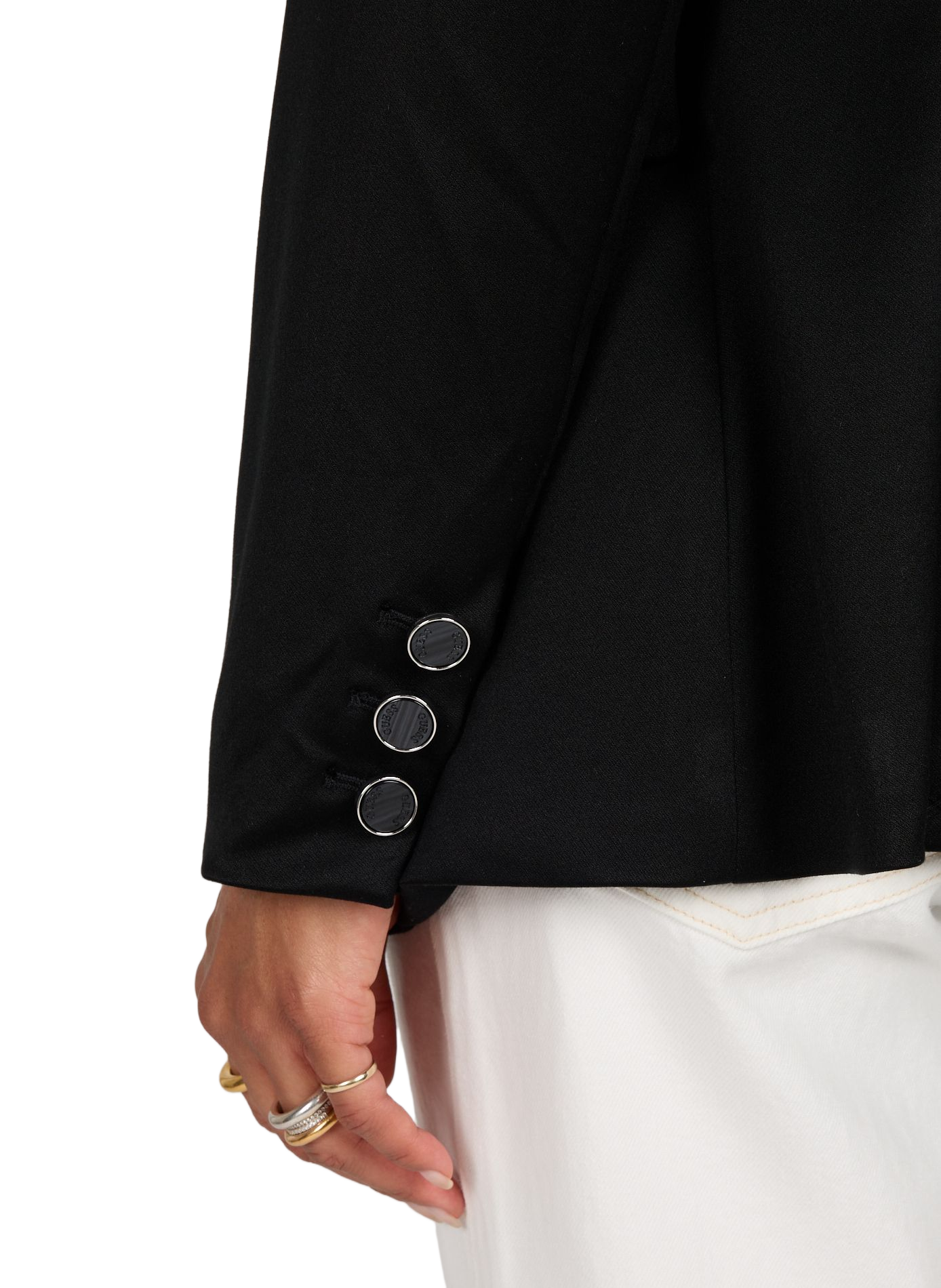 Einfarbiger Chloé-Blazer GUESS Schwarz