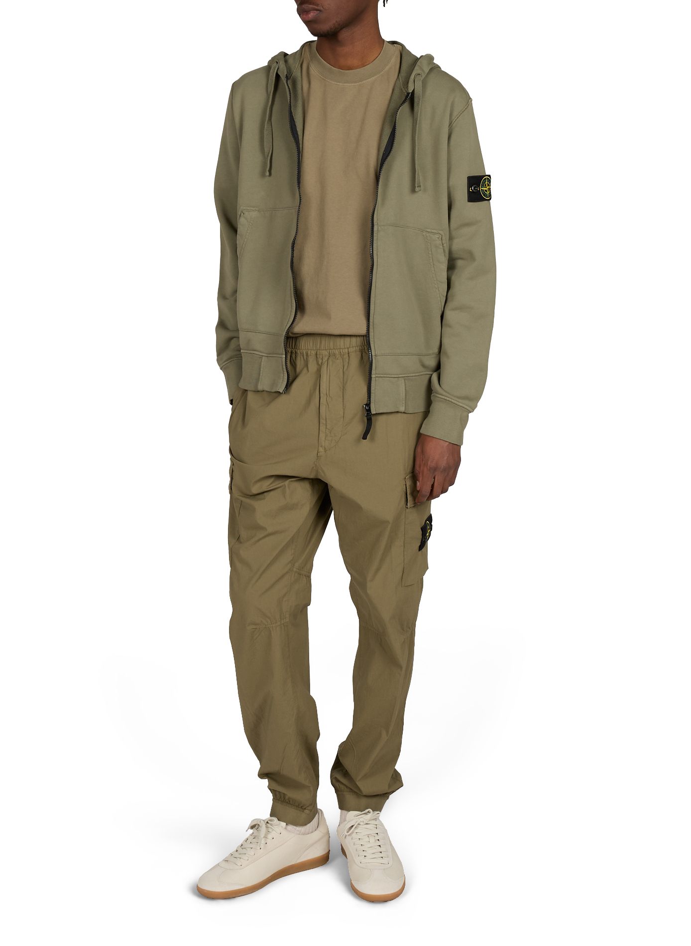 Zip-up hoodie STONE ISLAND Khaki
