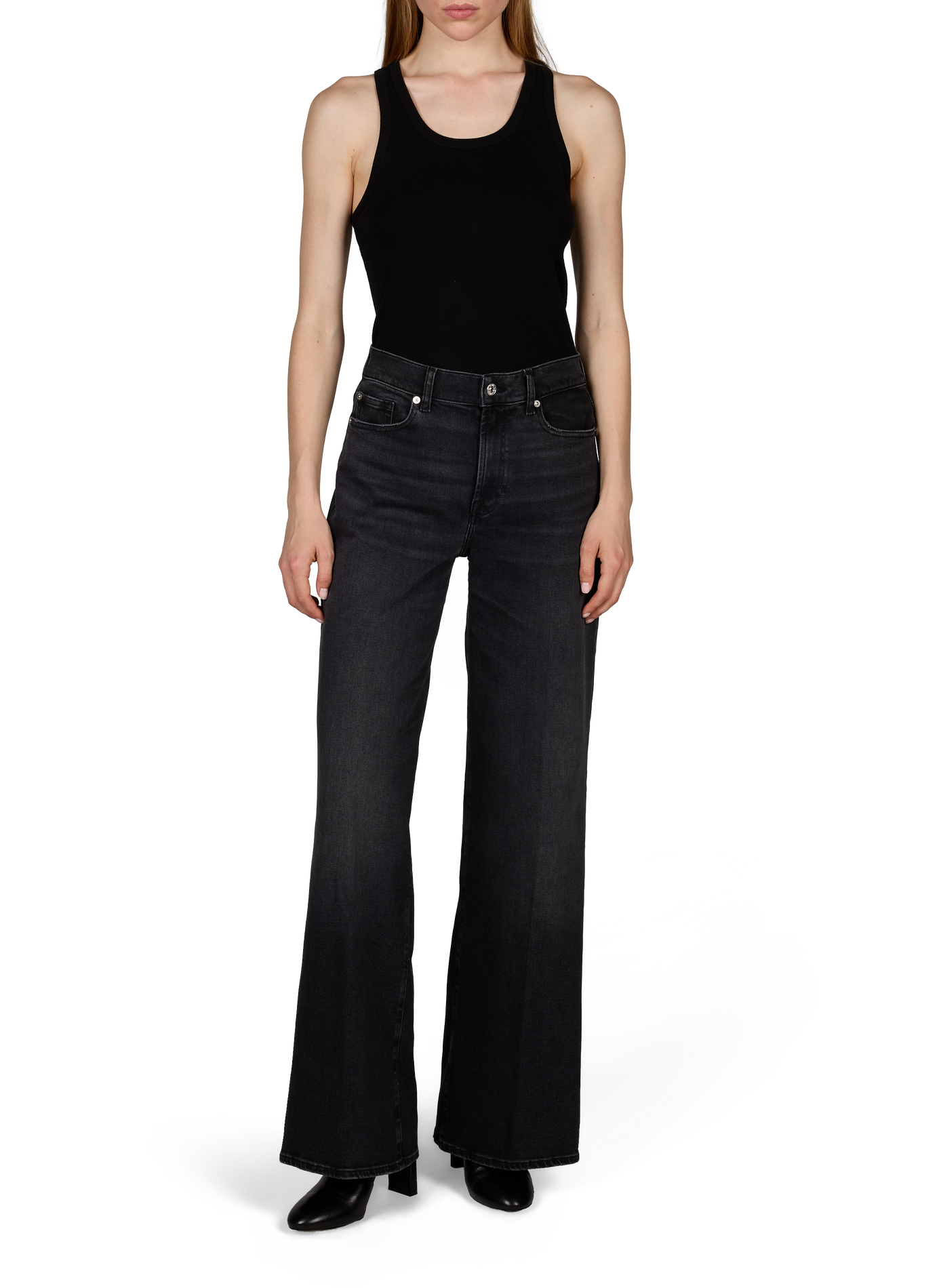 Jean large 7 FOR ALL MANKIND Noir