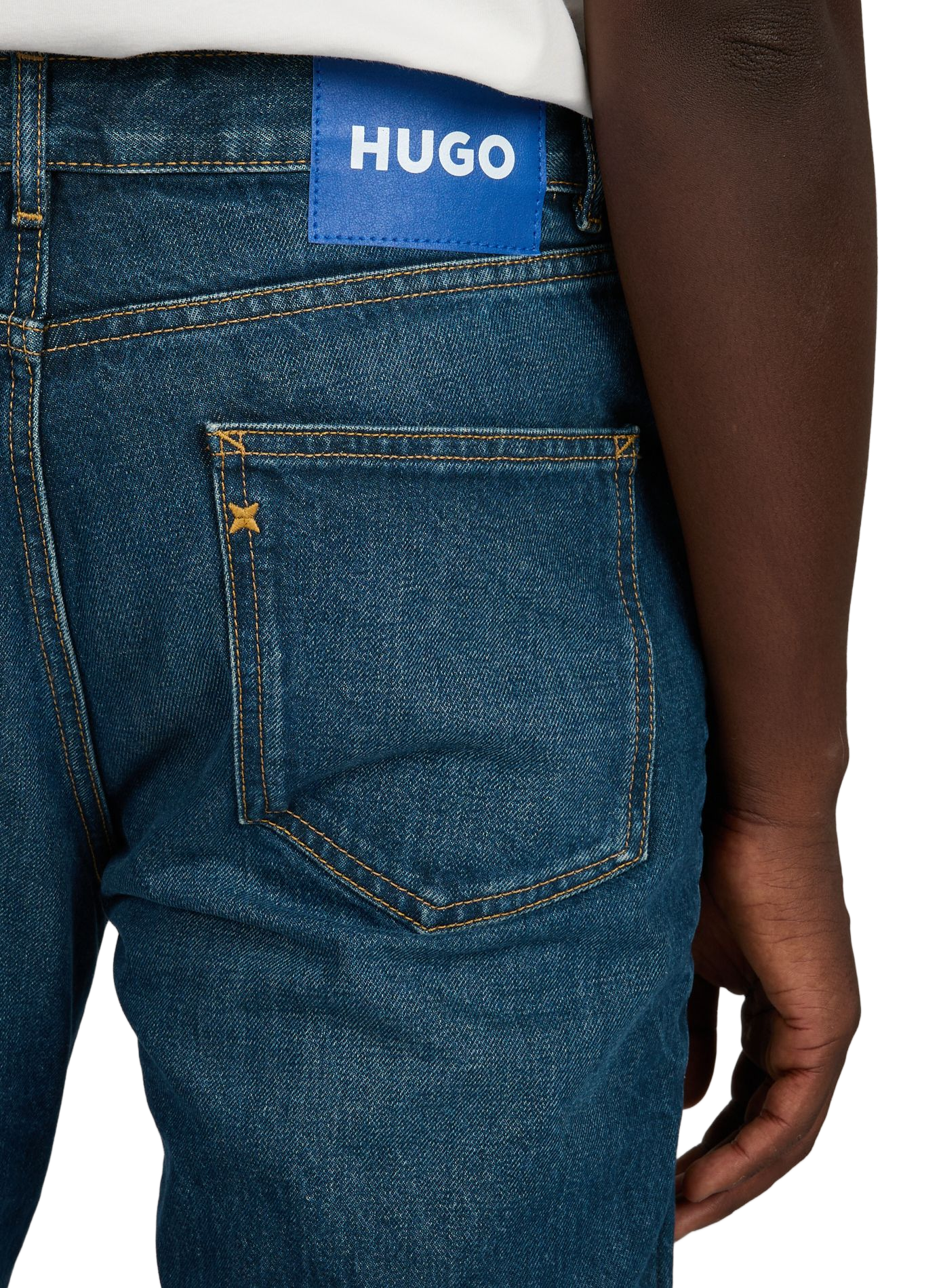Jean droit uni HUGO BLUE Bleu