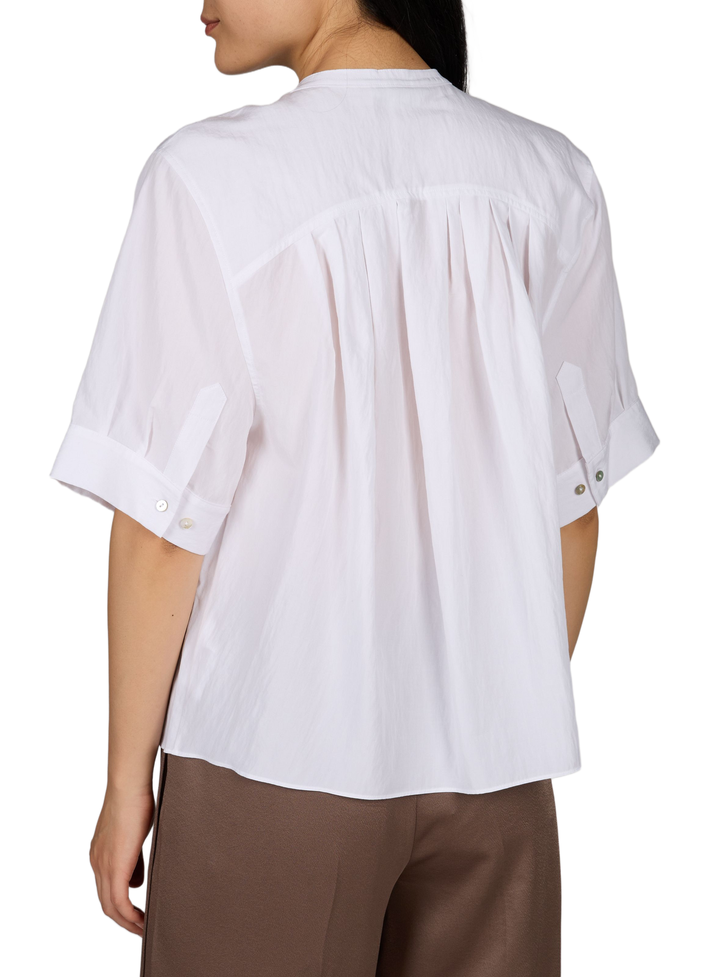 Loose short-sleeve blouse VINCE White