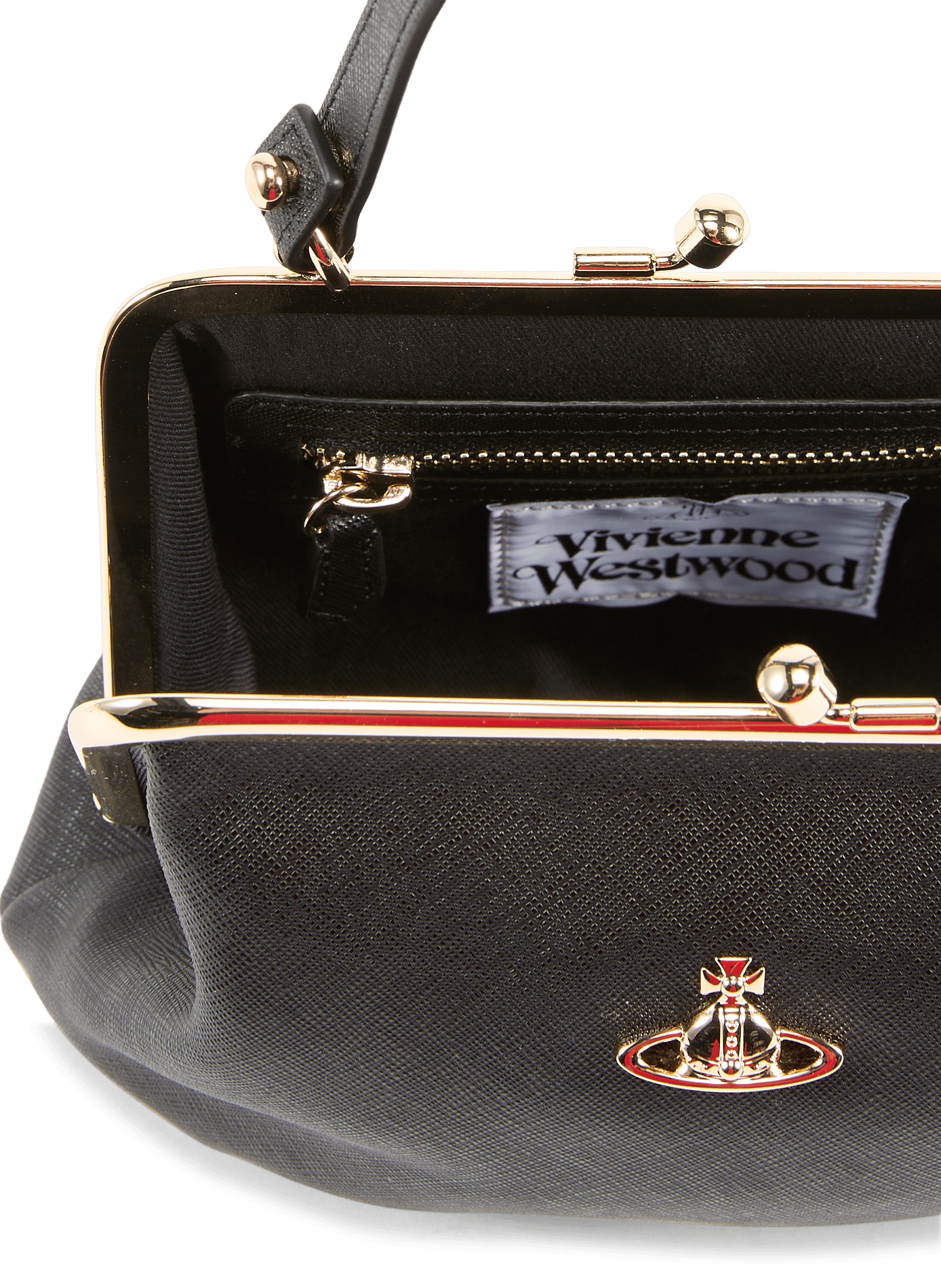 Granny Frame leather handbag VIVIENNE WESTWOOD Black