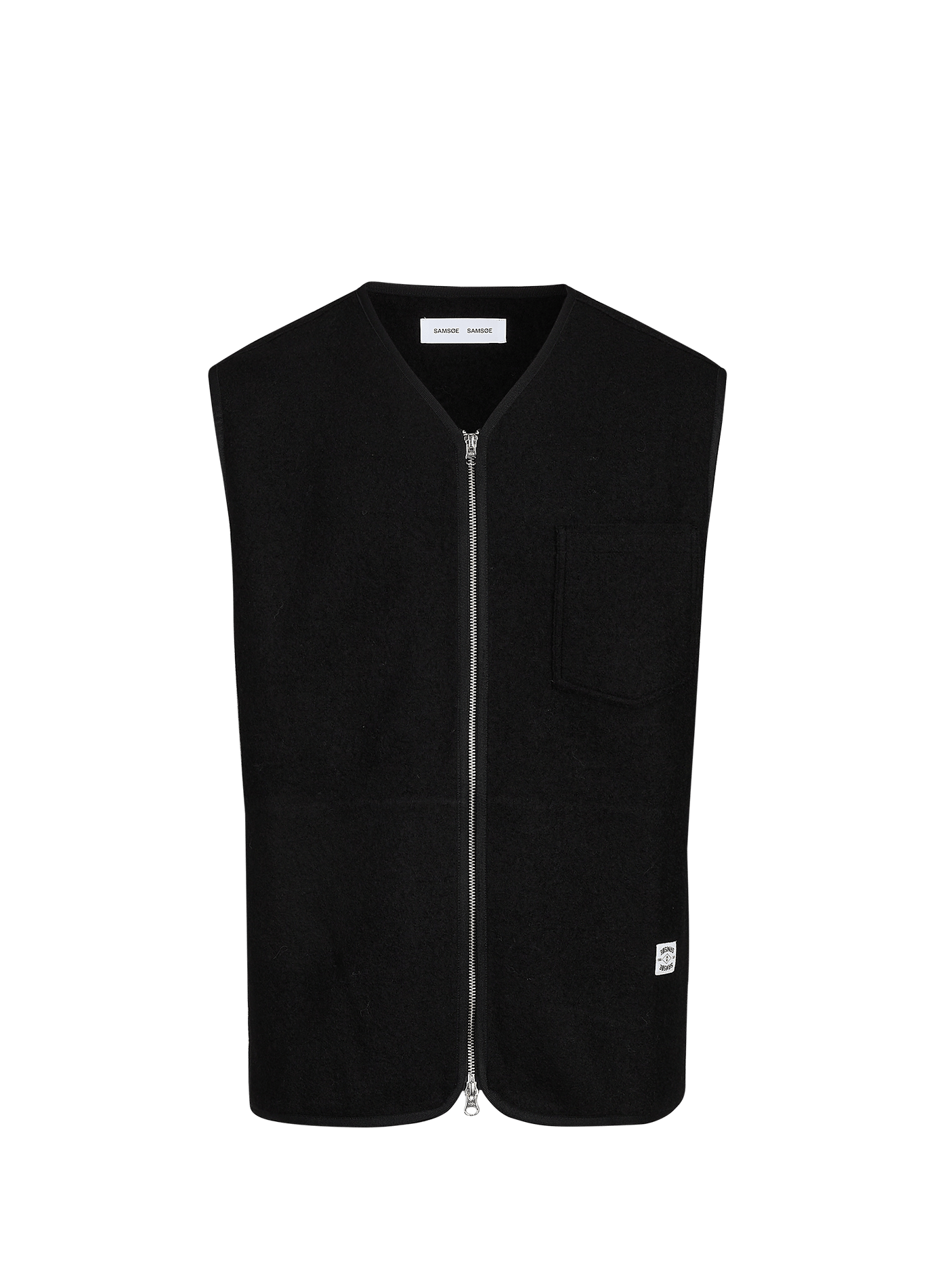 Sleeveless wool cardigan SAMSOE SAMSOE Black