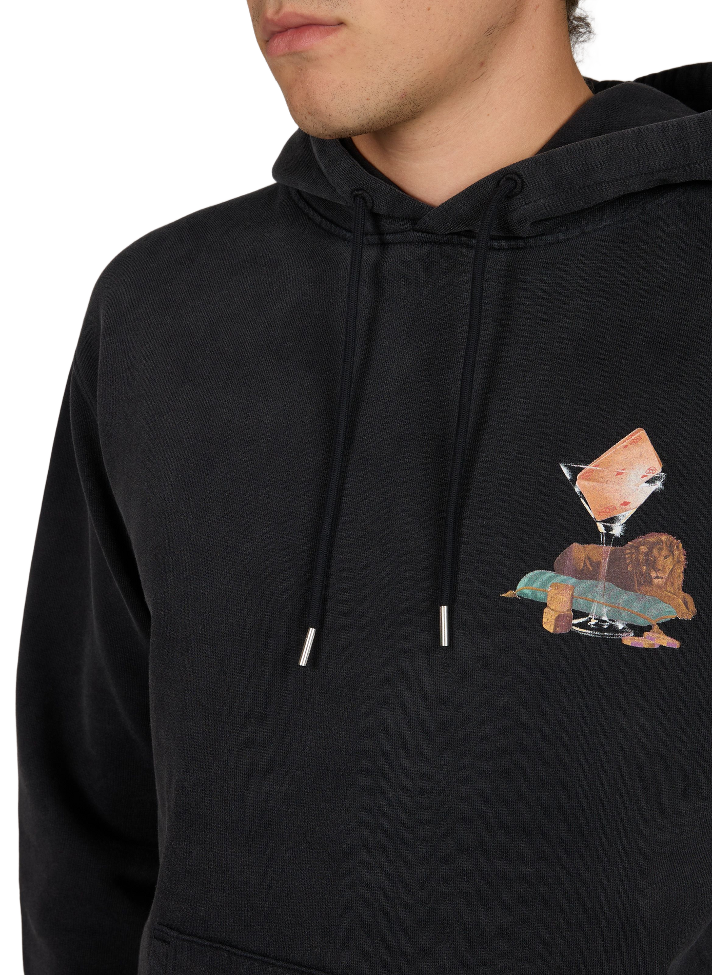Sweat droit en coton DROLE DE MONSIEUR Noir