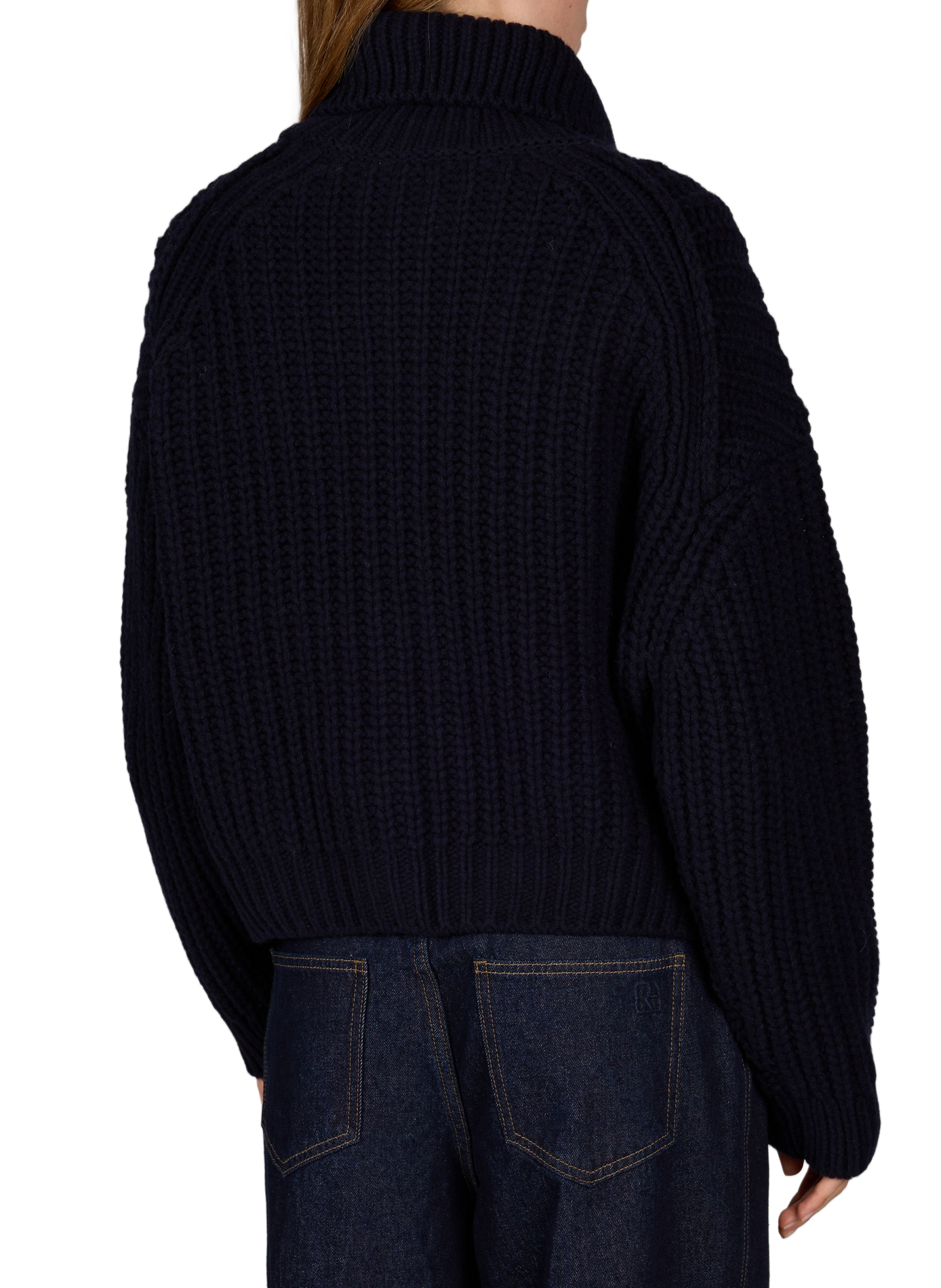 Thick wool high-neck knit vest CLOSED Blue
