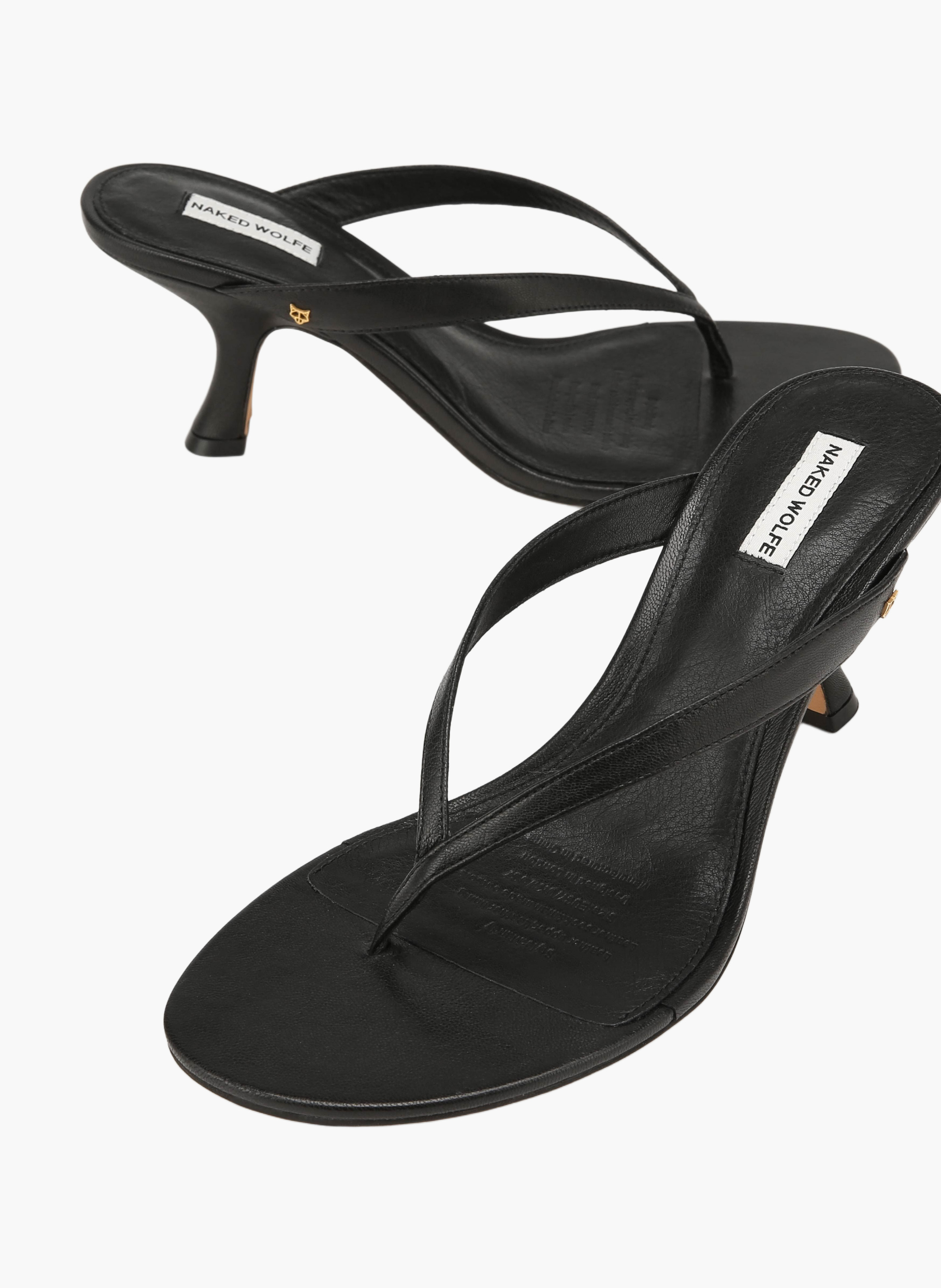 Mandy Pumps aus Leder NAKED WOLFE Schwarz