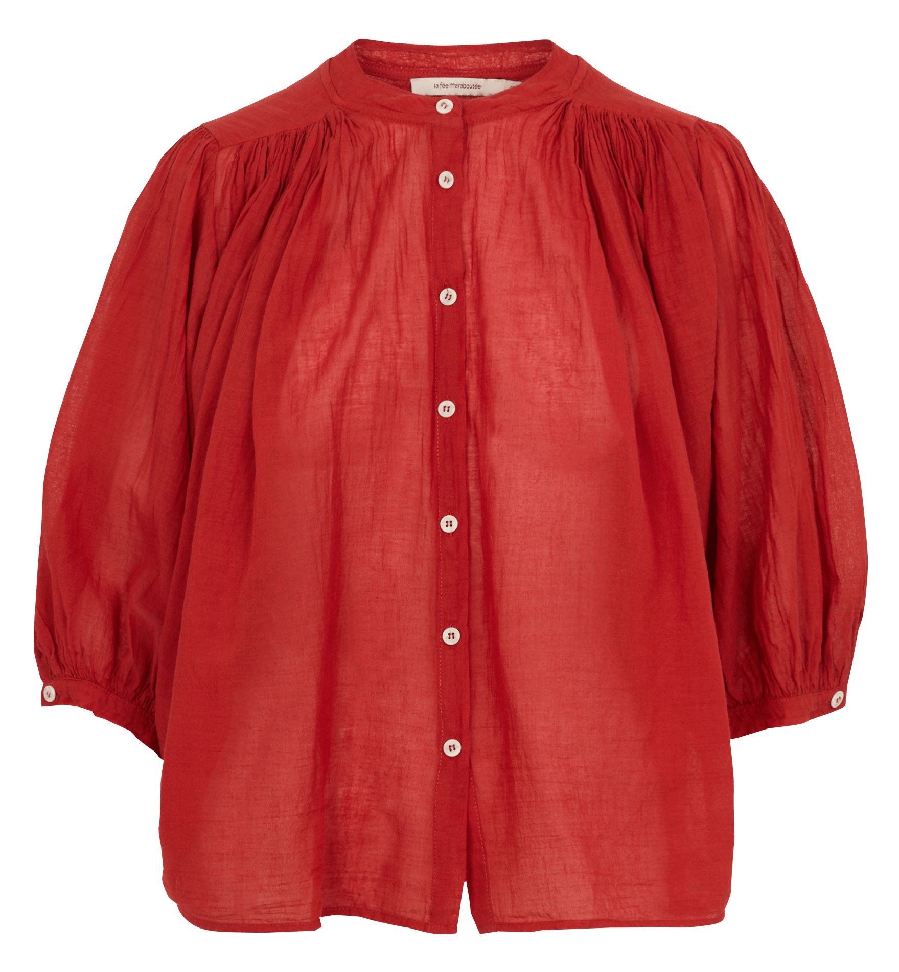 Oversized katoenen overhemd LA FEE MARABOUTEE Rood