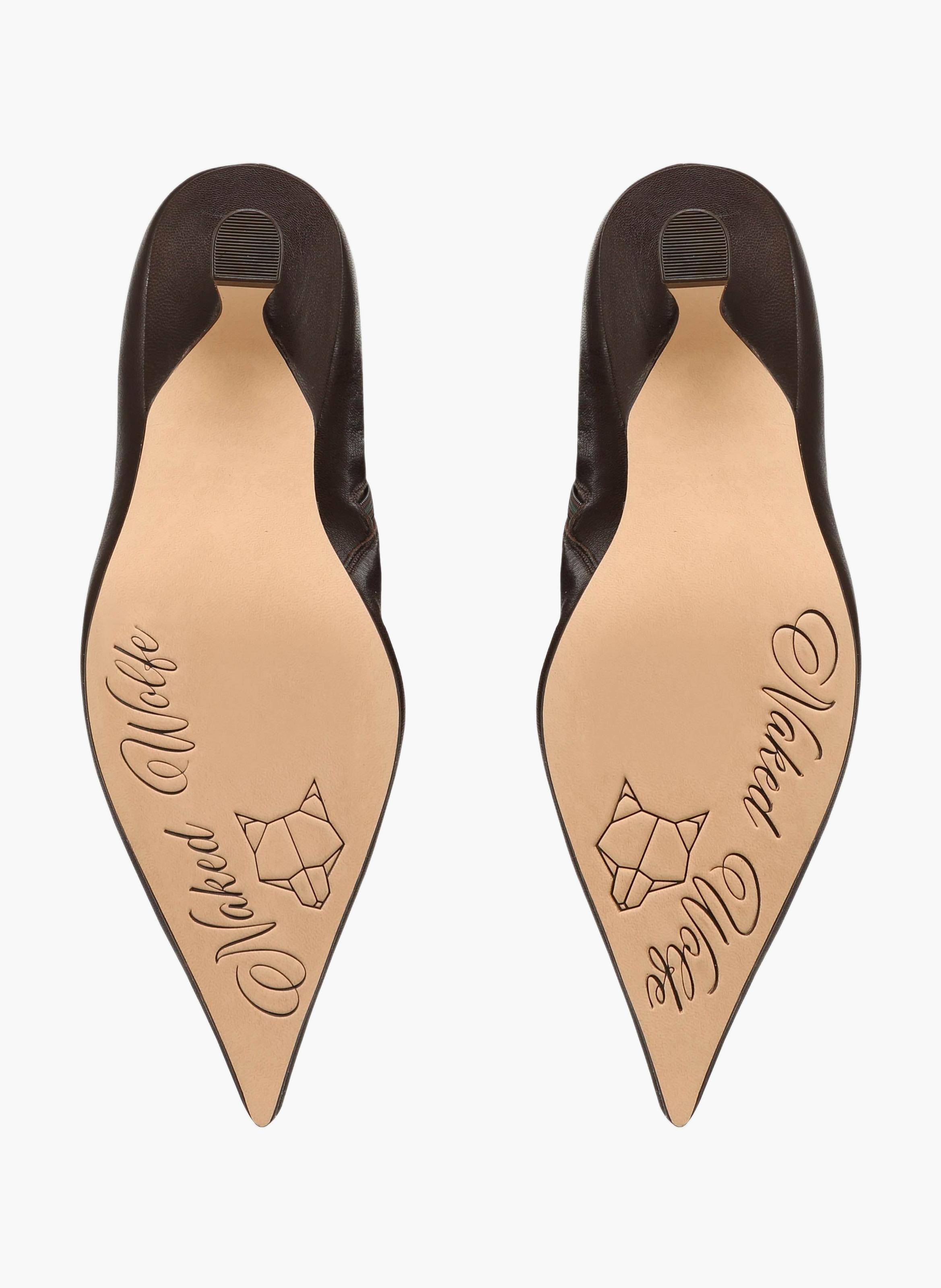 Bottines hue en cuir NAKED WOLFE Marron