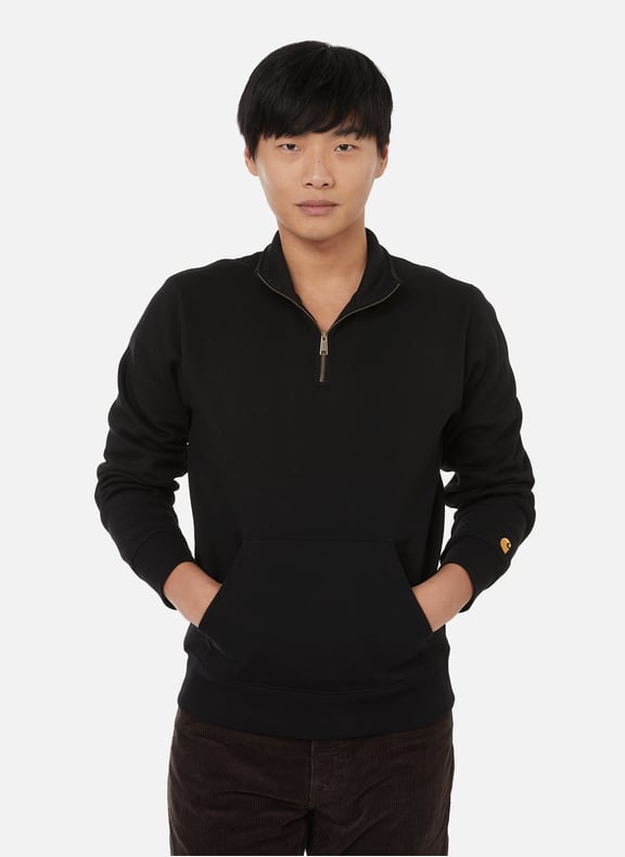 Sweat à col camionneur en coton mélangé Noir by CARHARTT WIP CARHARTT WIP Sweat à col camionneur en coton mélangé Noir