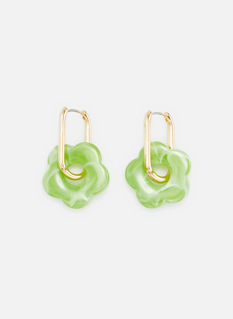 Green flower earrings AT PRINTEMPS PARIS 