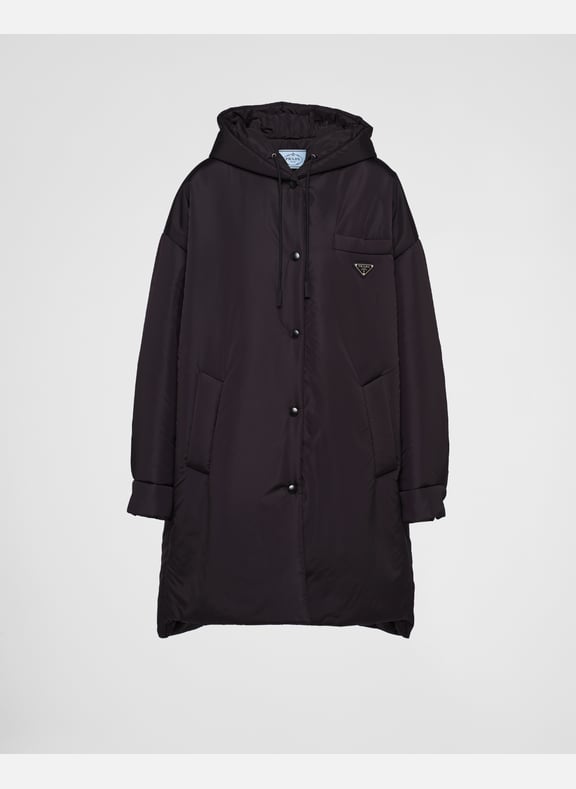 Imperméable oversize en re-nylon léger Noir by PRADA PRADA Imperméable oversize en re-nylon léger Noir