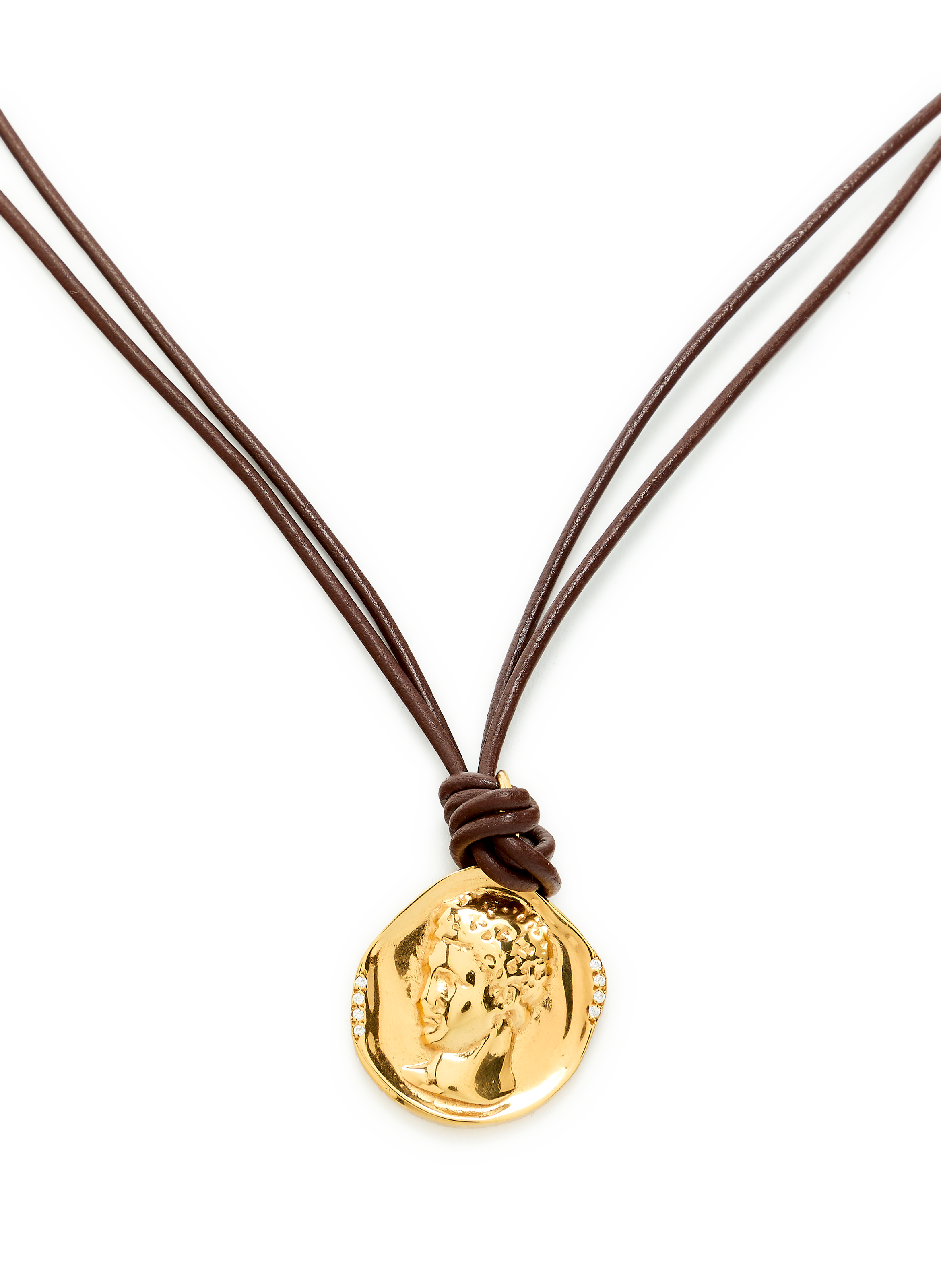 Collier Hermis Large Lustre HERMINA ATHENS Doré