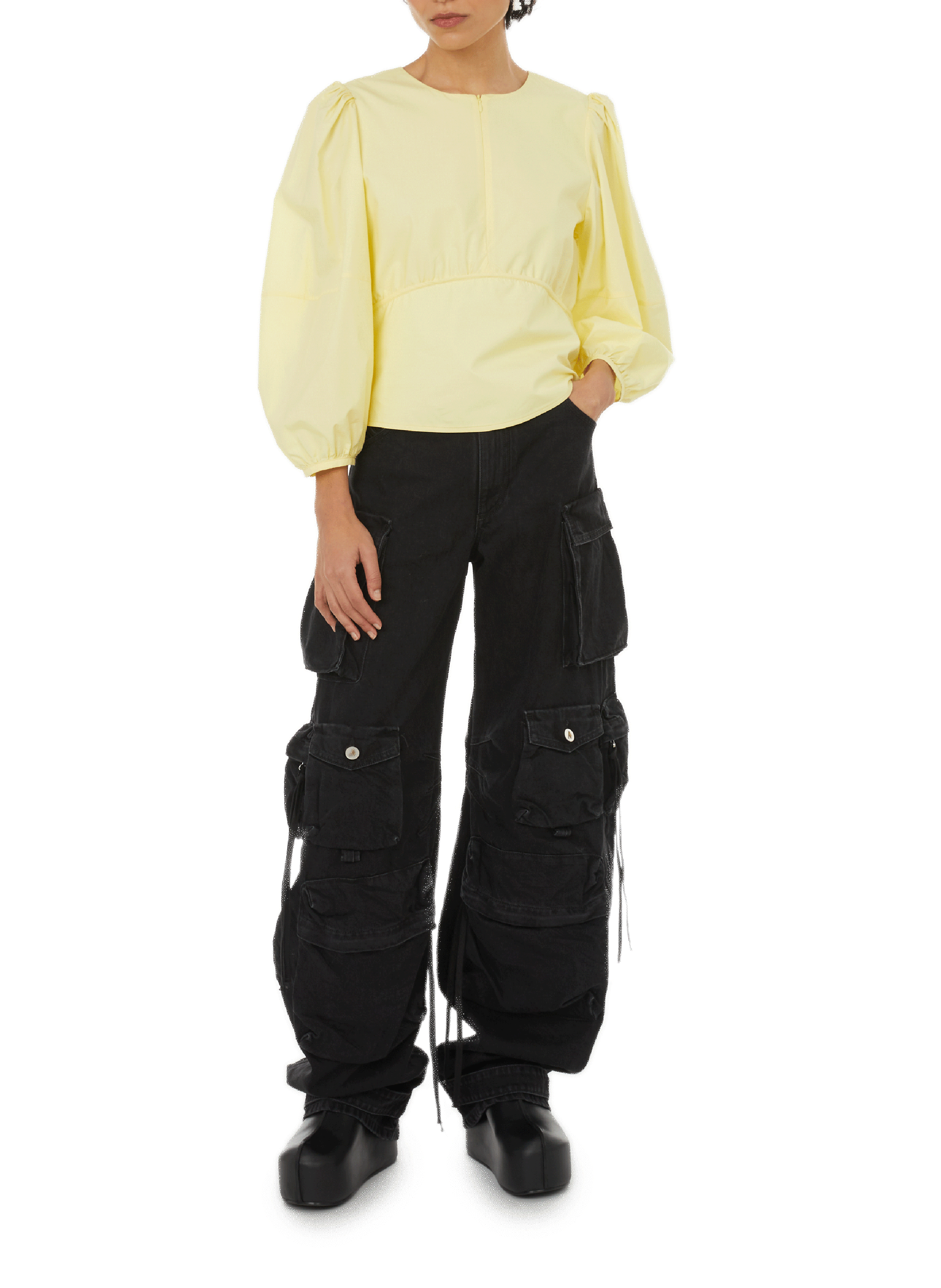 Top à manches ballon CAES Beige