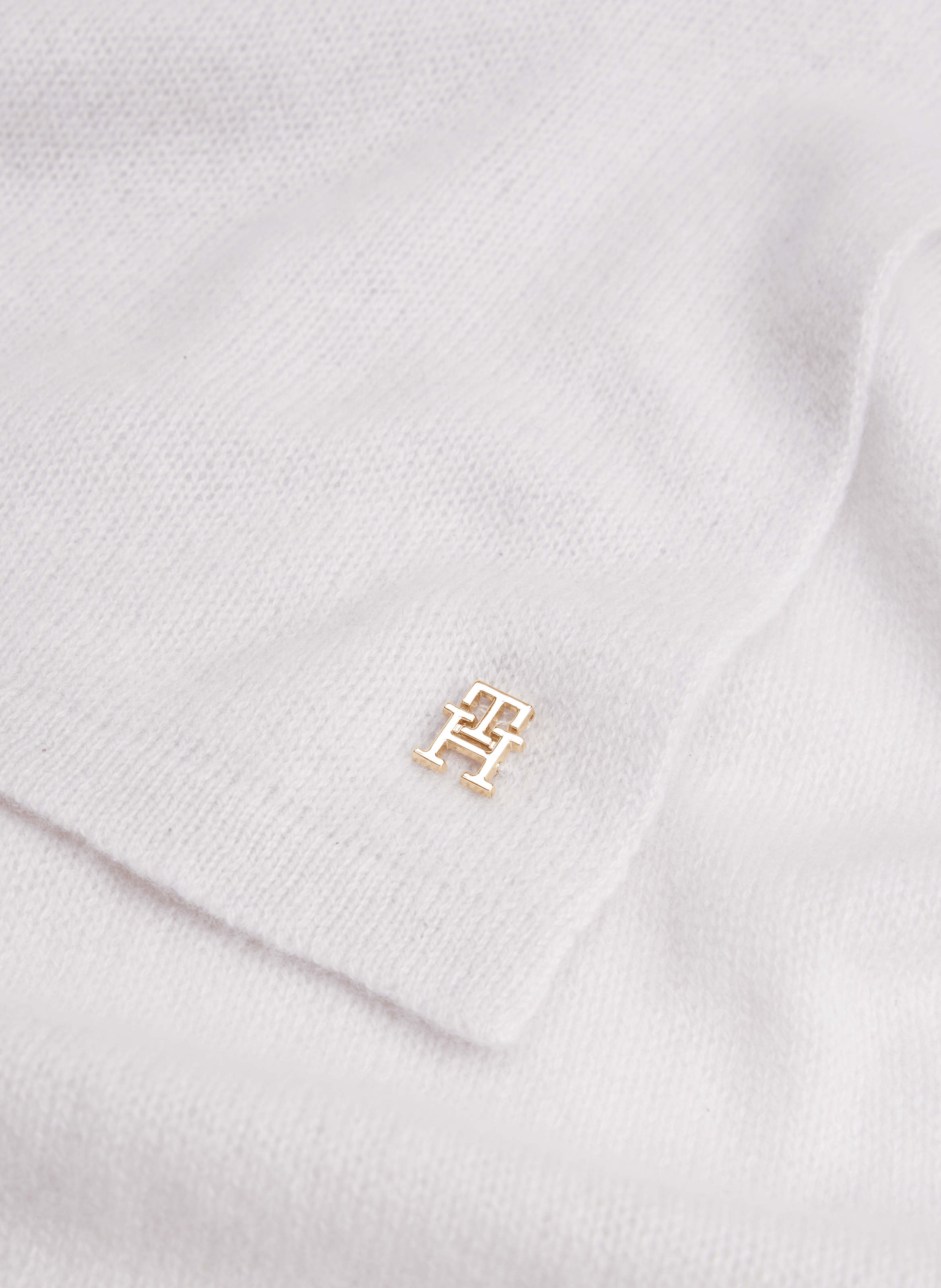 Echarpe logo en cachemire TOMMY HILFIGER Gris