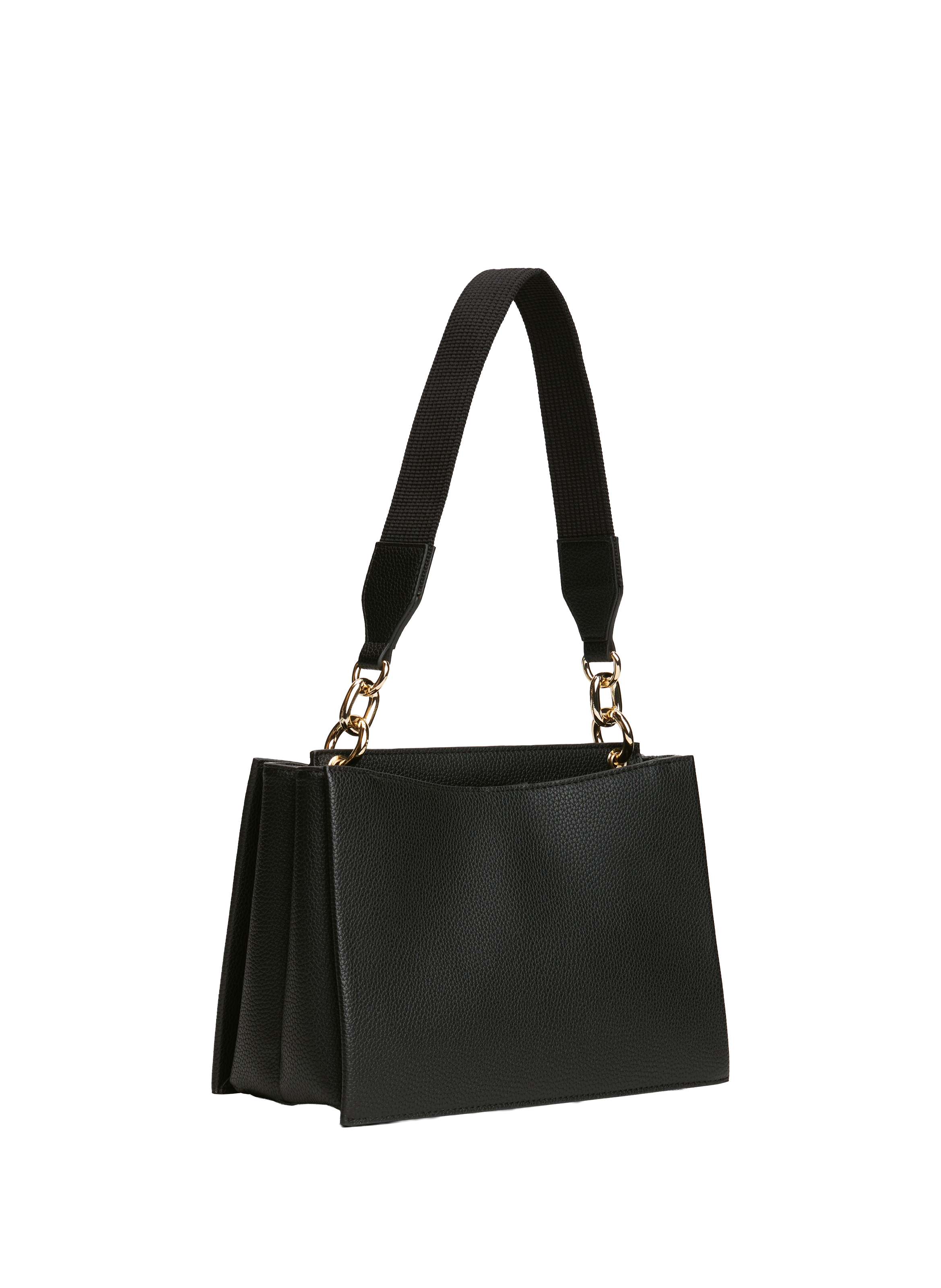 Sac bandoulière en cuir grainé  TOMMY HILFIGER Noir