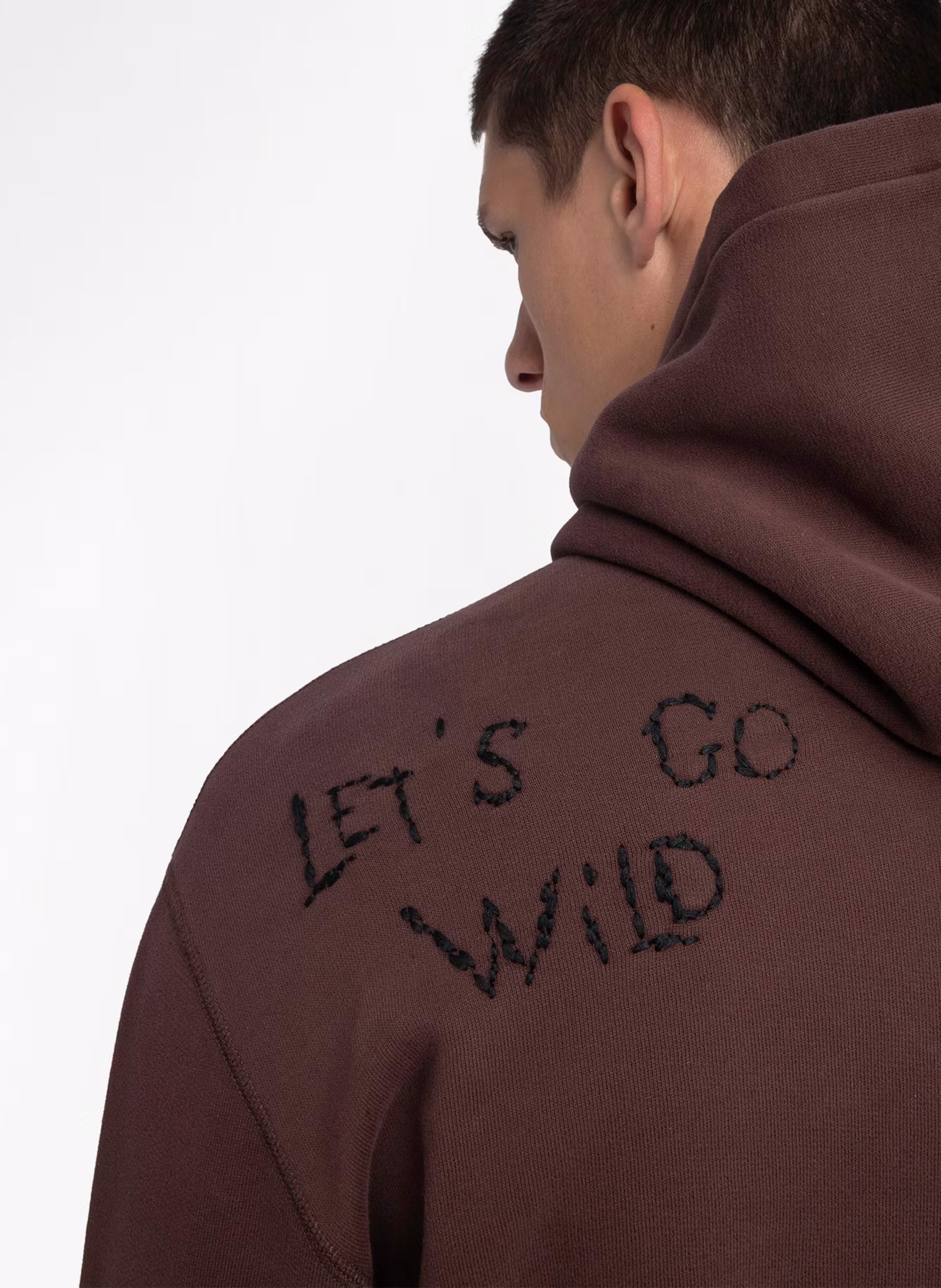 Sweat à capuche droit brodé en coton mélangé sacha ZADIG&VOLTAIRE Violet