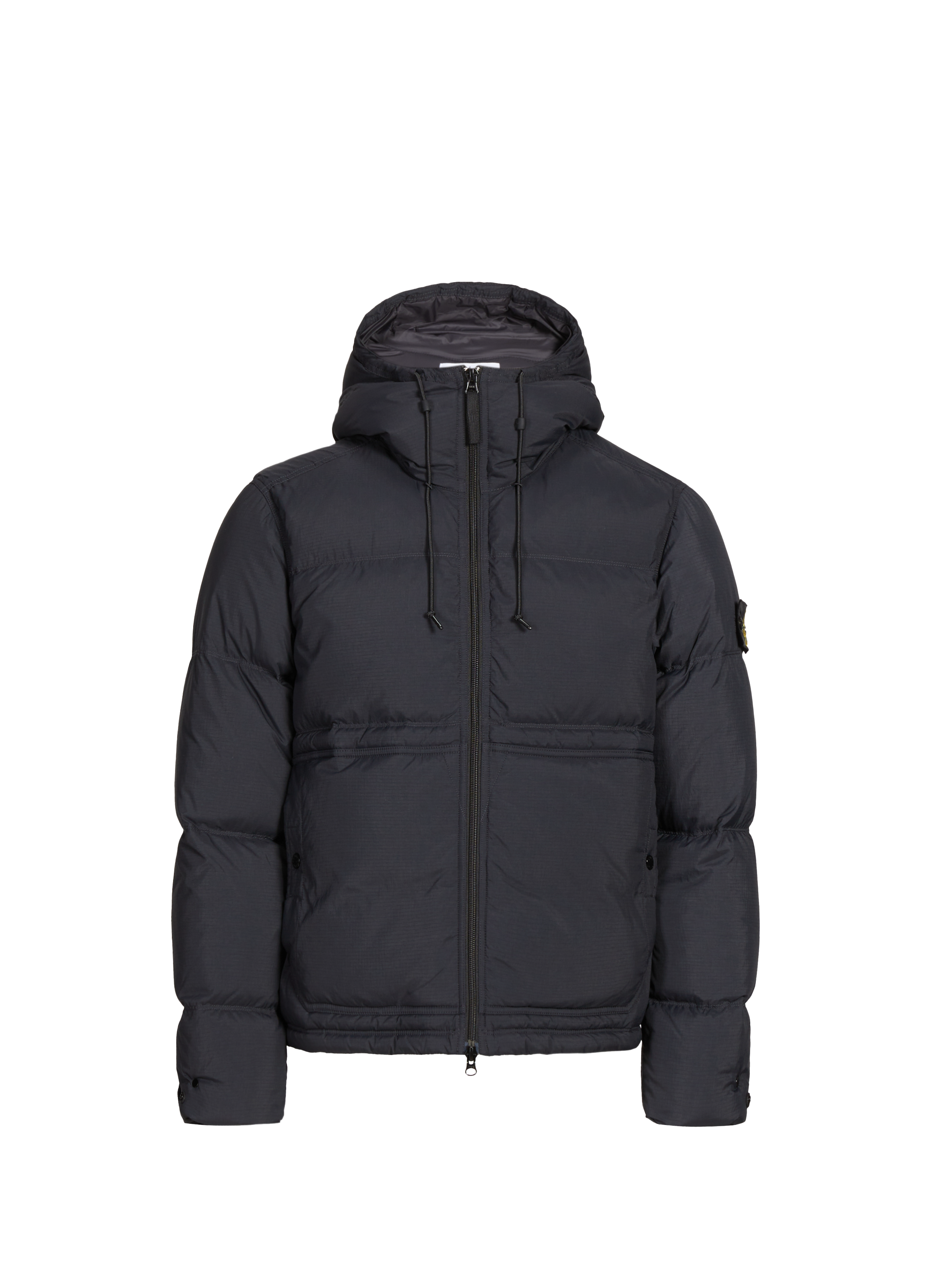 STONE ISLAND Hooded down jacket Black