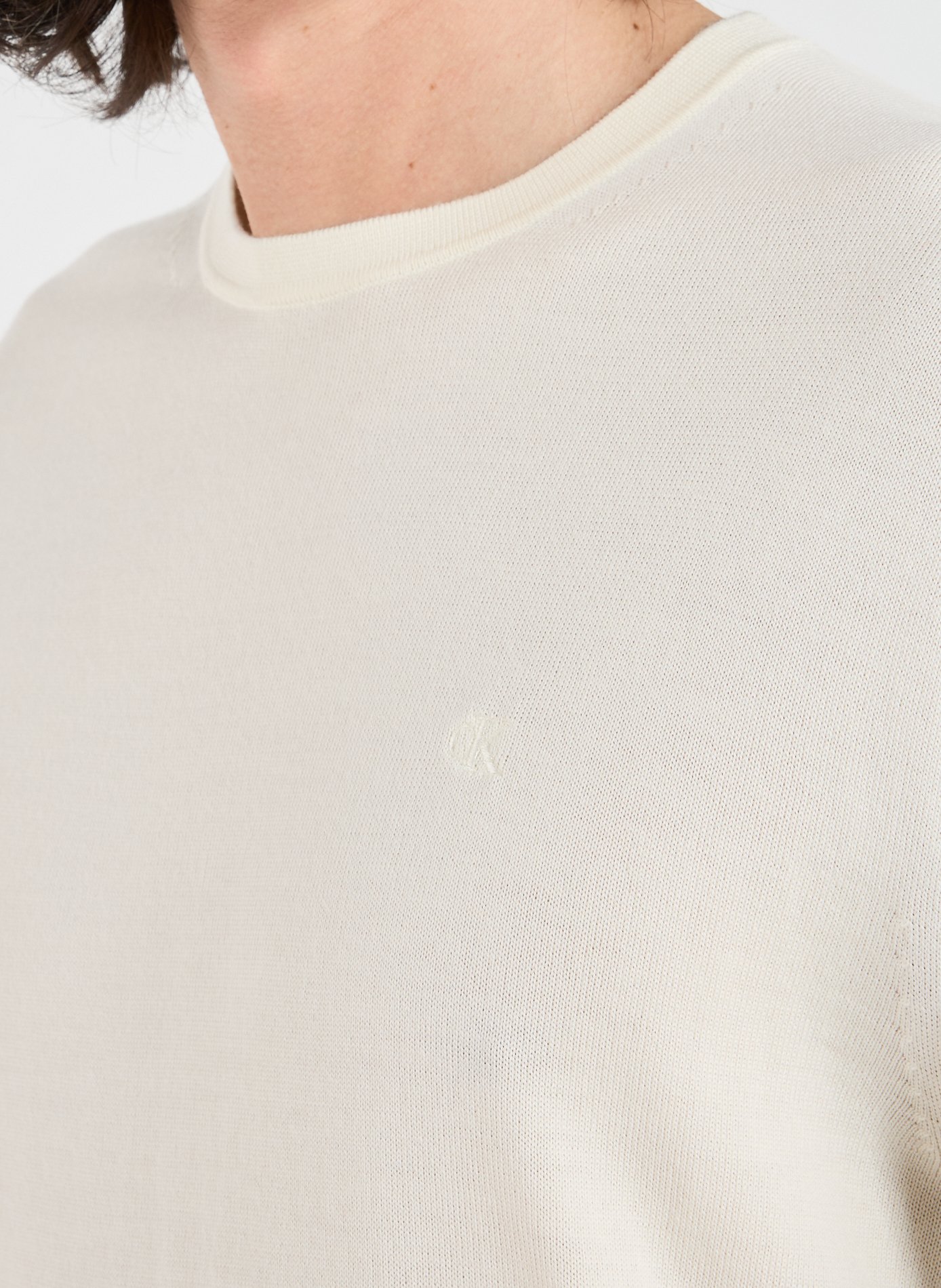 Fine merino wool jumper CALVIN KLEIN White
