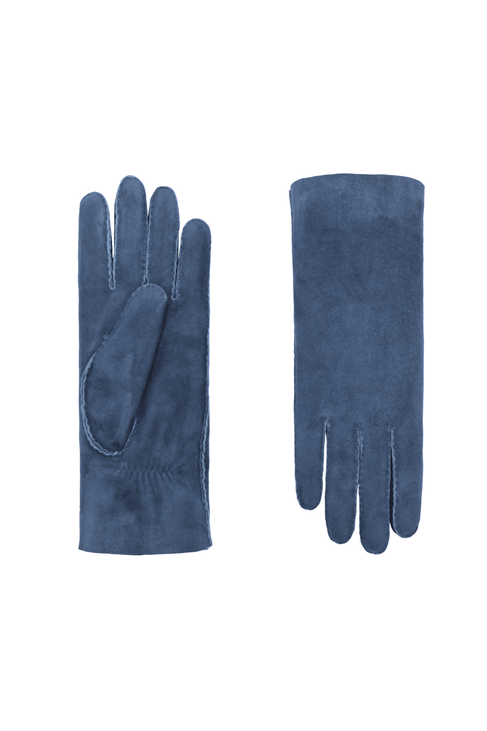 Gants denise femme cuir double face AGNELLE Bleu