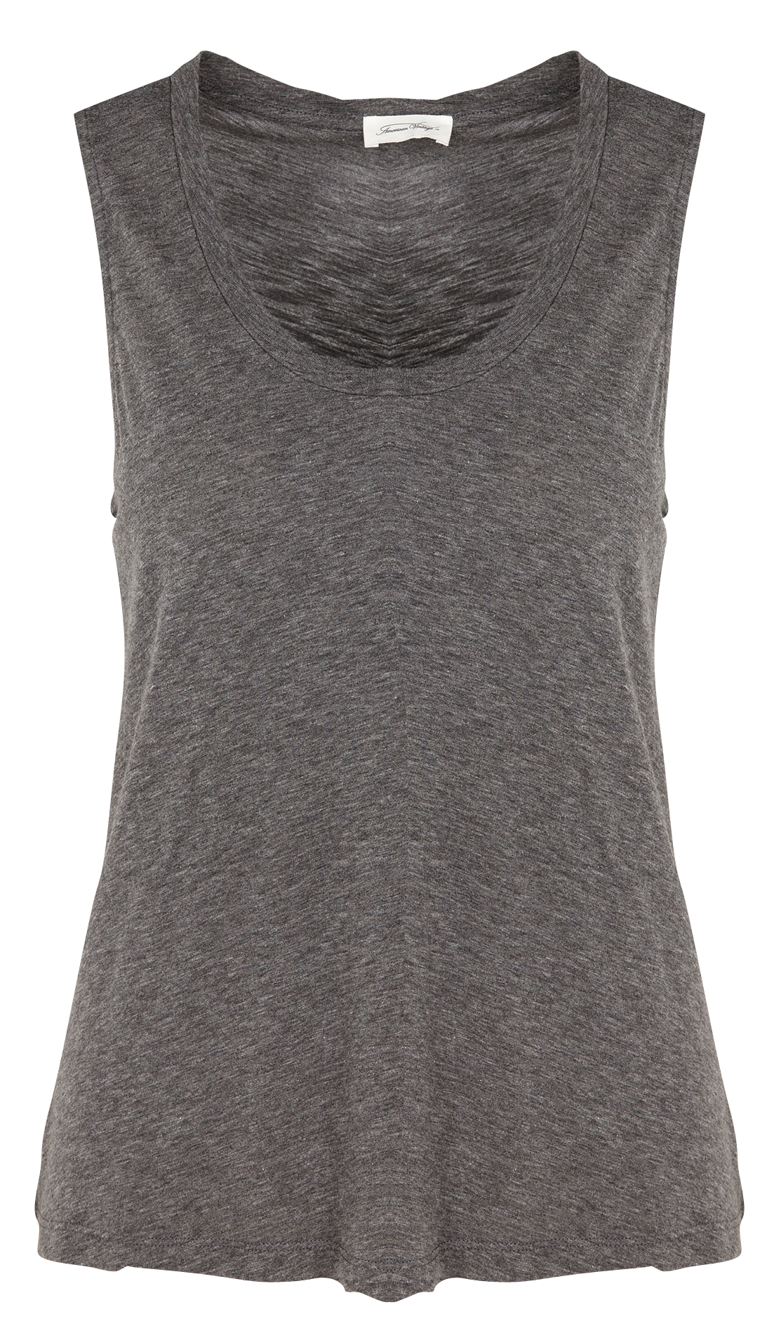 Débardeur col rond en coton mélangé Jacksonville AMERICAN VINTAGE Gris