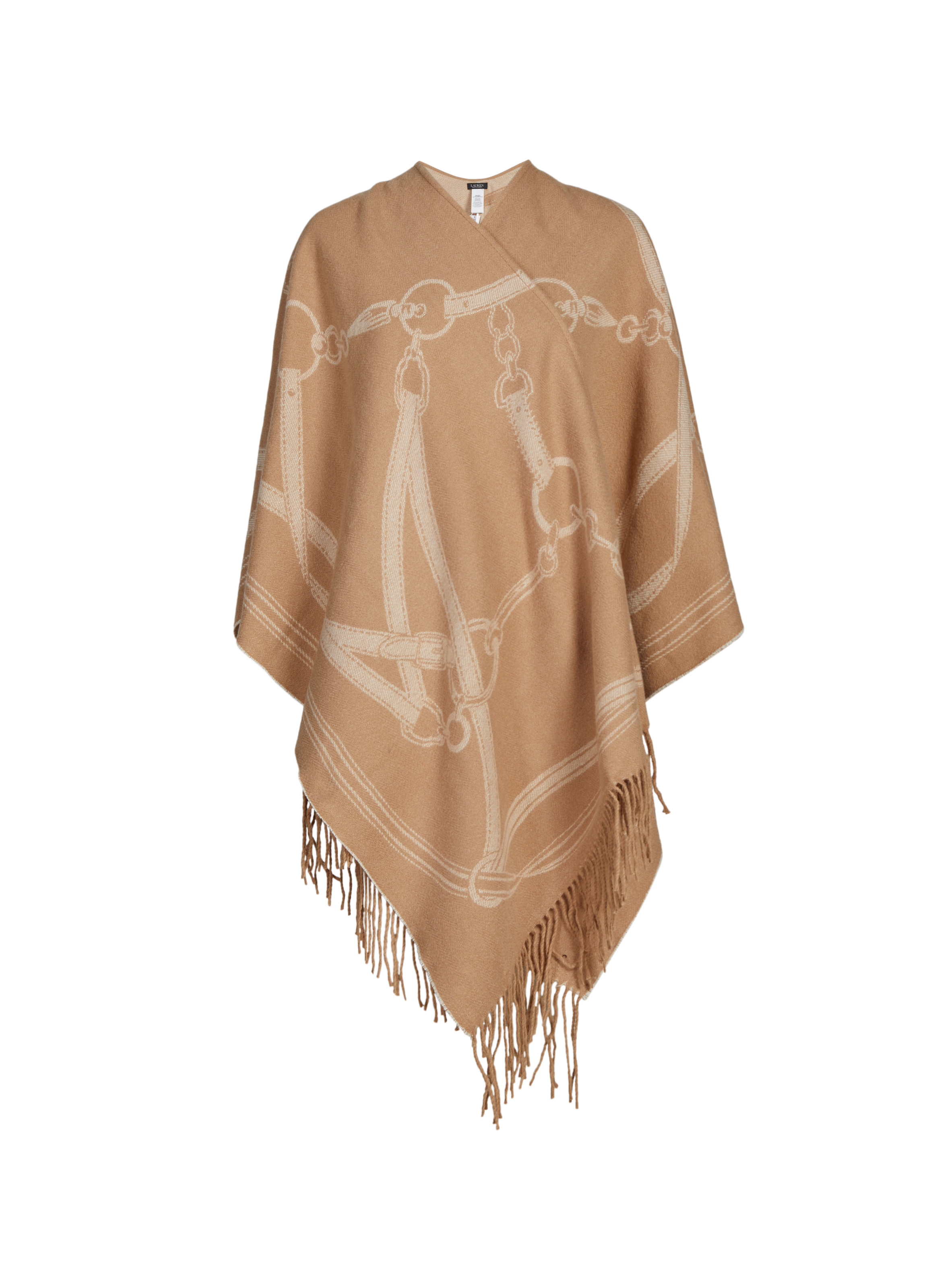 LAUREN Mixed Wool Cape Brown