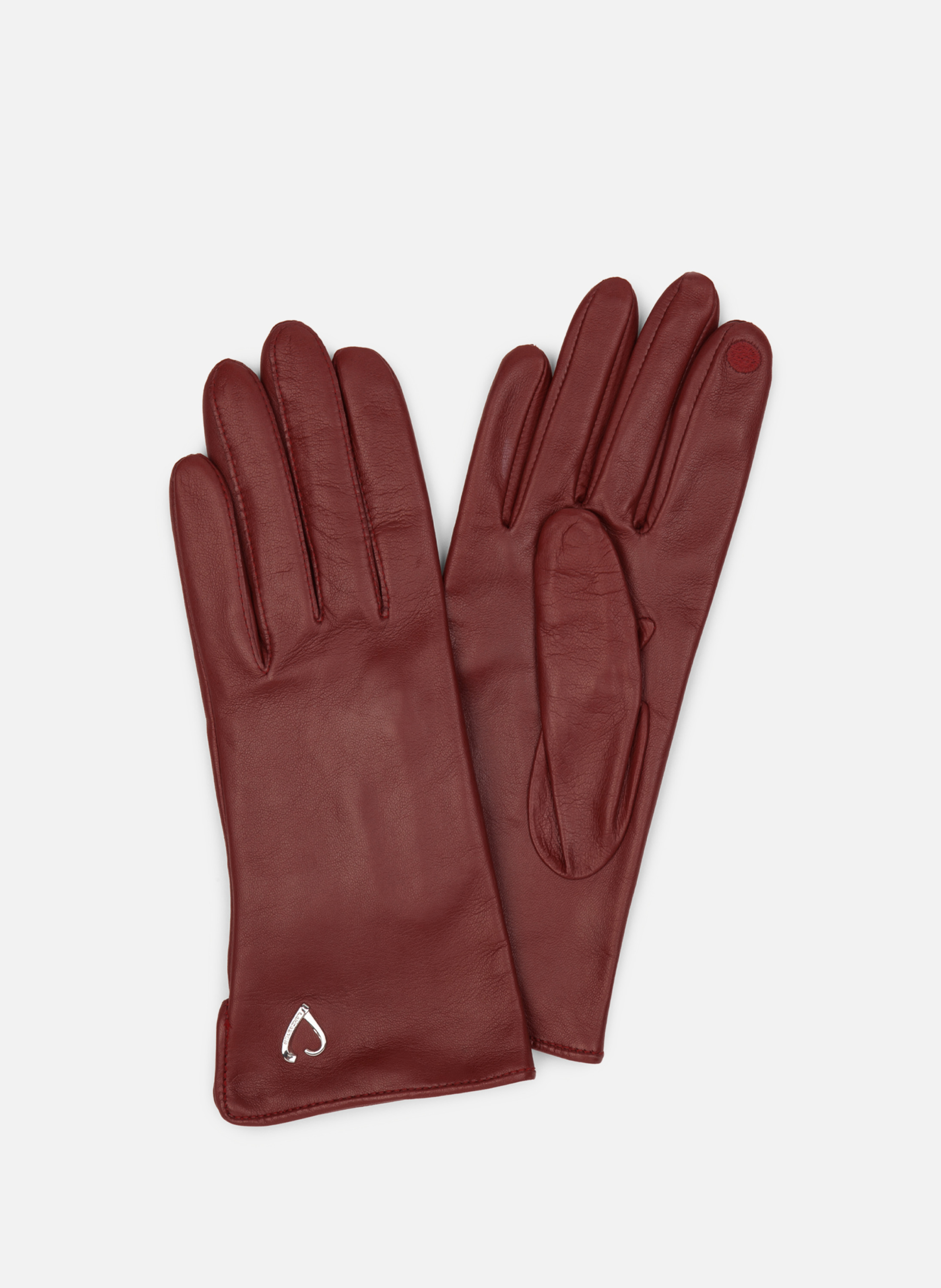 LANCASTER Lambskin gloves Red