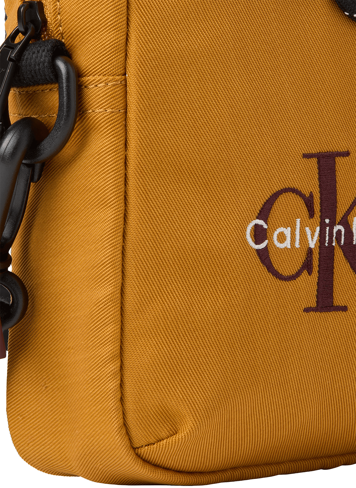 Zippered shoulder bag with logo CALVIN KLEIN Yellow