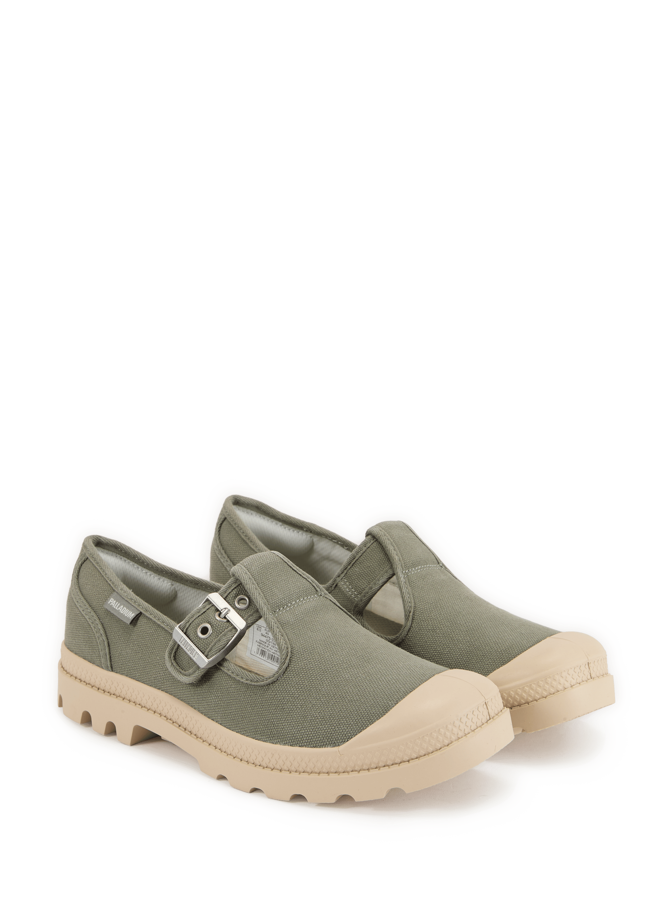 Pampa M-Jane Washed mixed cotton piqué shoes PALLADIUM Khaki