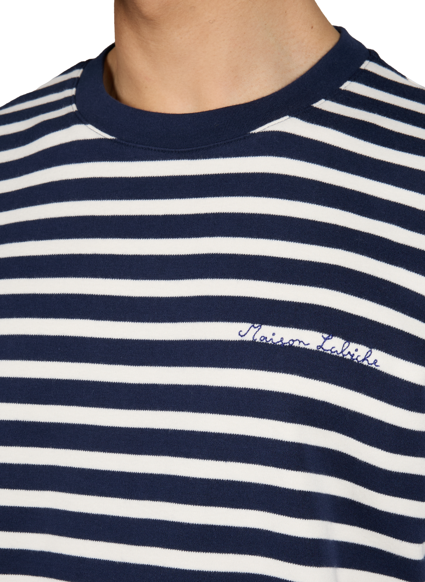 T-shirt Chassaigne rayé en coton biologique MAISON LABICHE Bleu