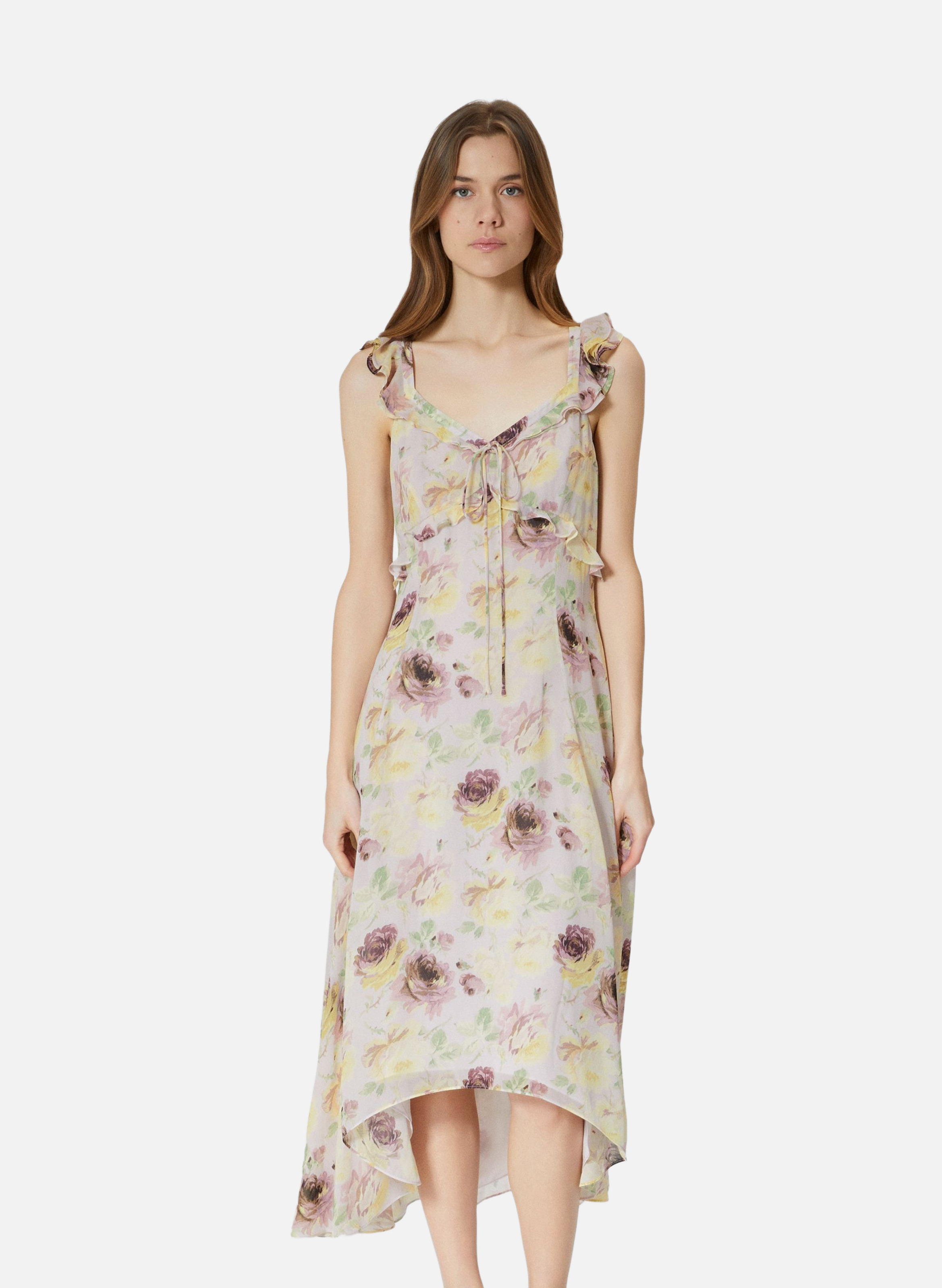 Robe longue volantée imprimé THE KOOPLES Rose