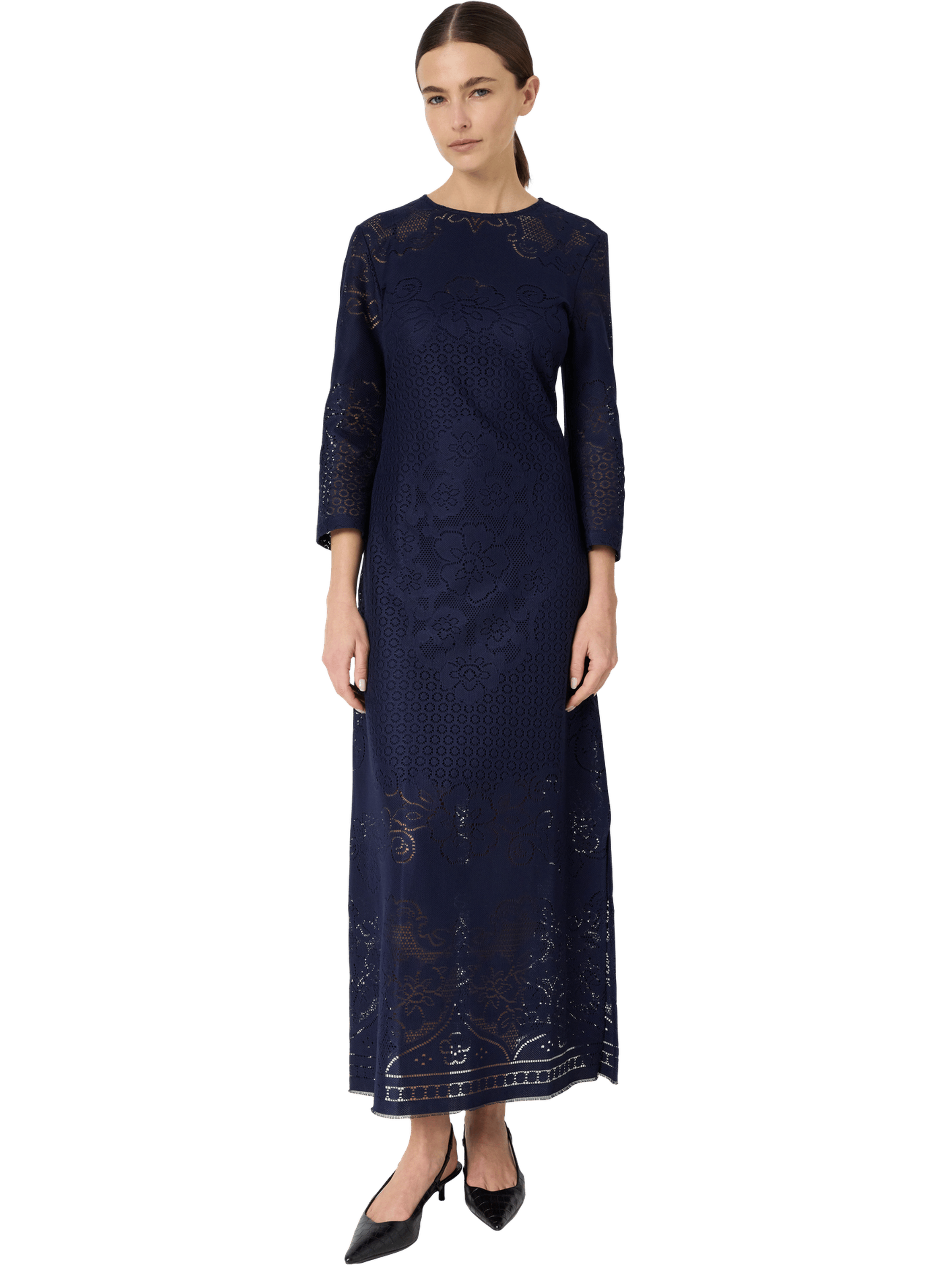Robe longue en dentelle - riyane GERARD DAREL Bleu