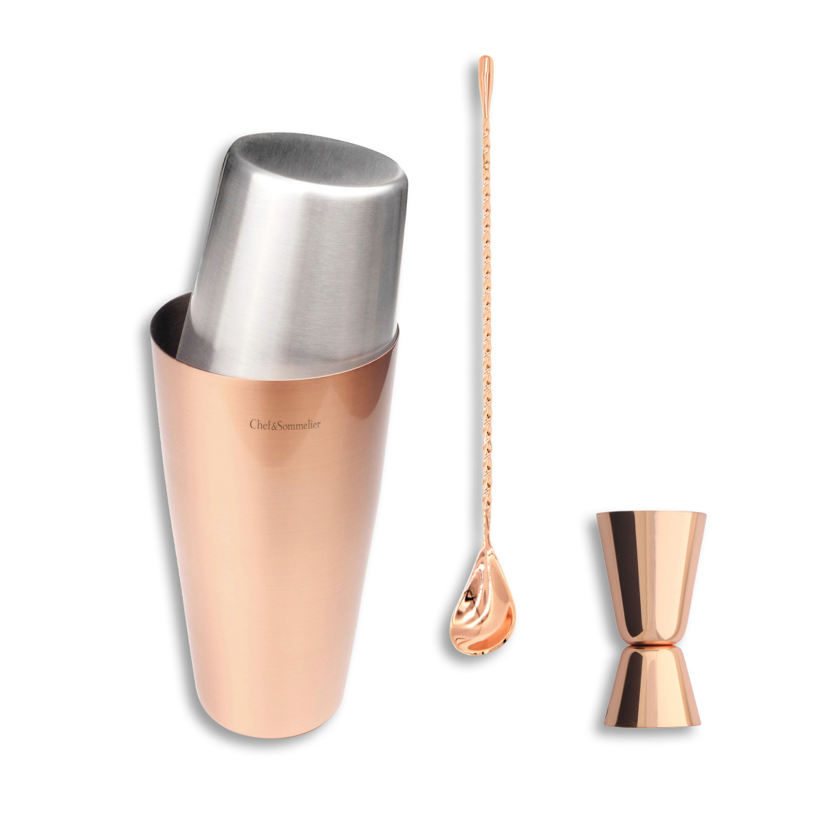 Cocktail - set préparation barman 3 pièces CHEF & SOMMELIER Orange