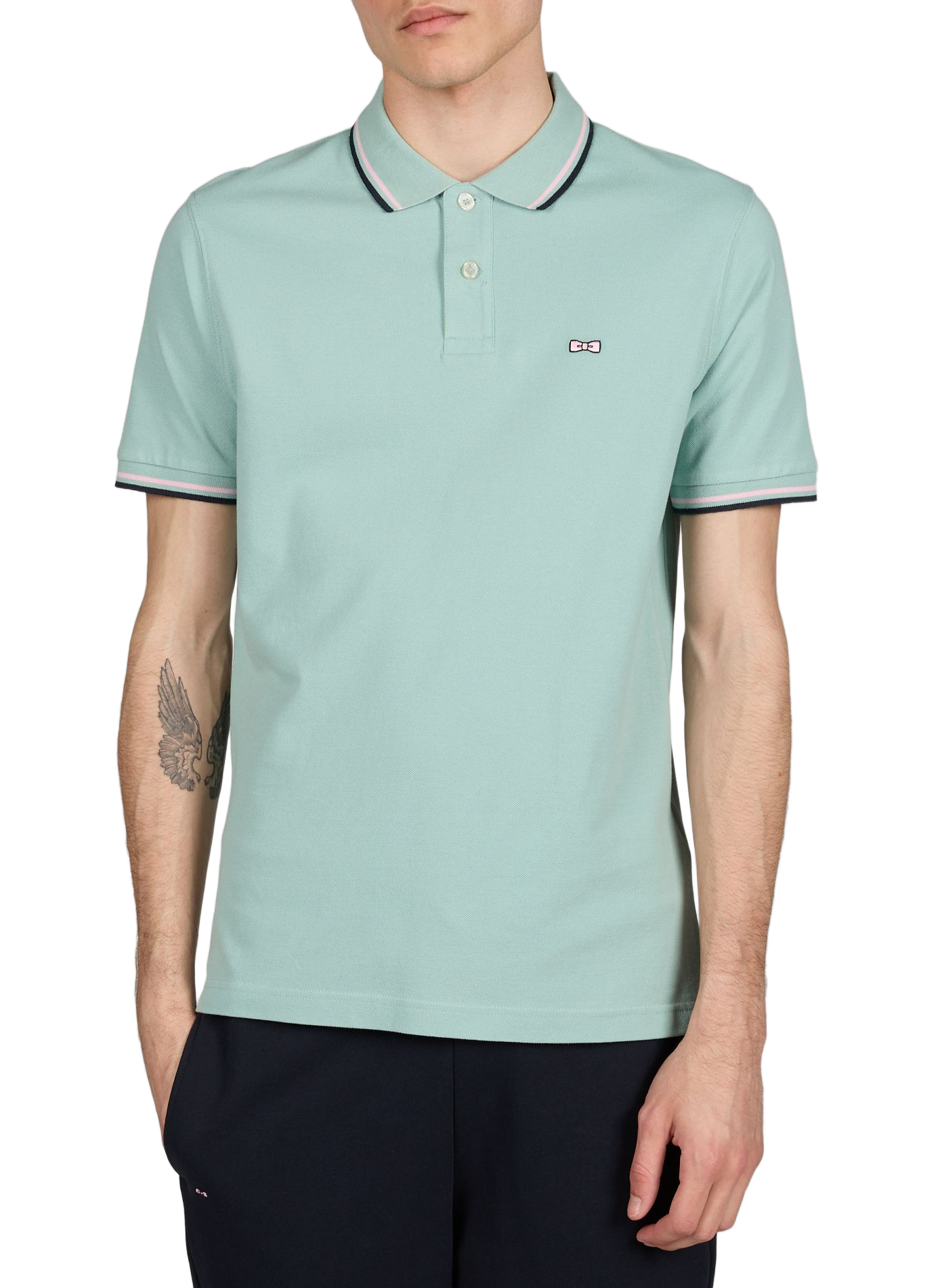 Polo à manches courtes en coton EDEN PARK Bleu