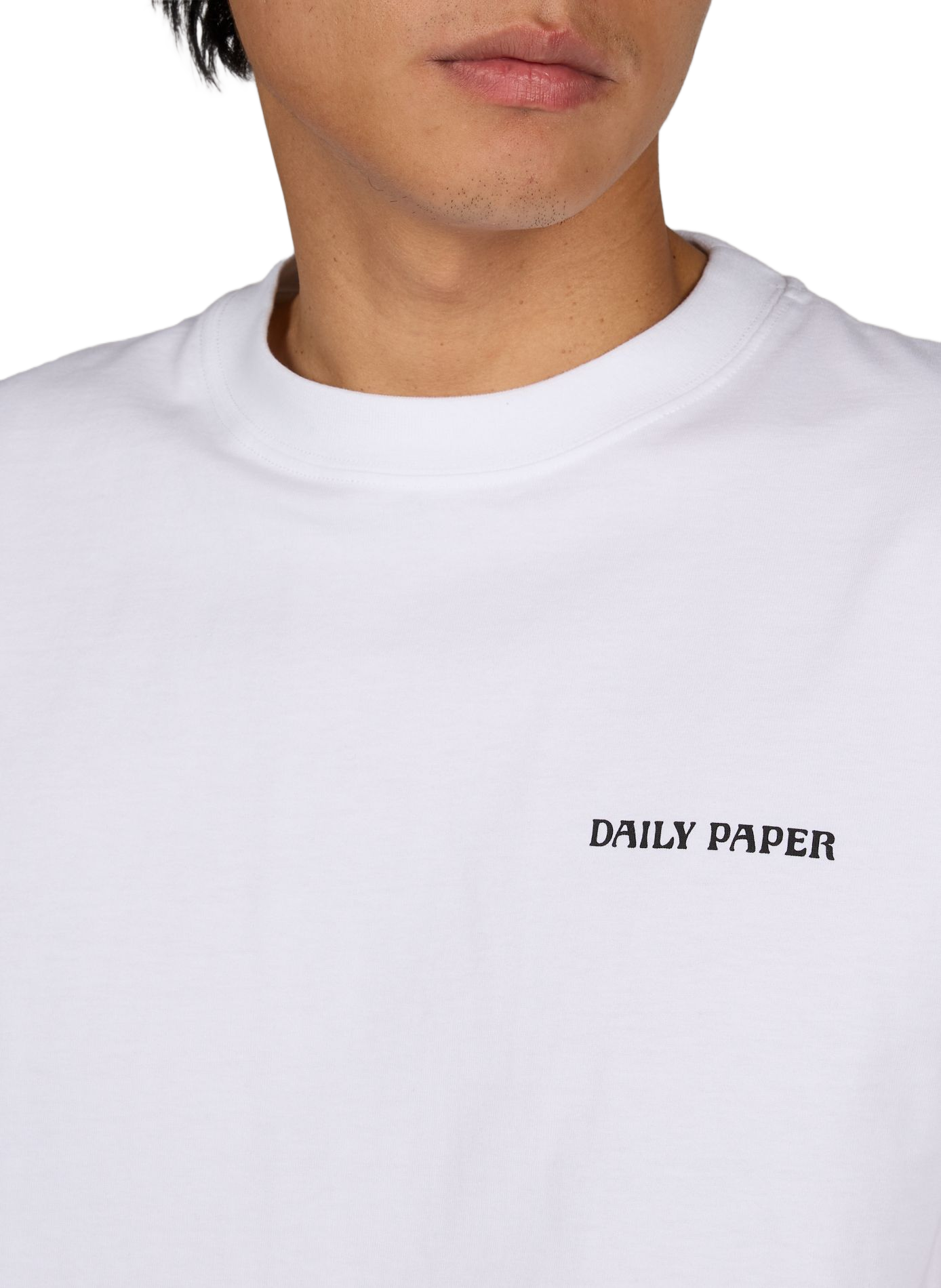 Tee-shirt col rond en coton DAILY PAPER Blanc