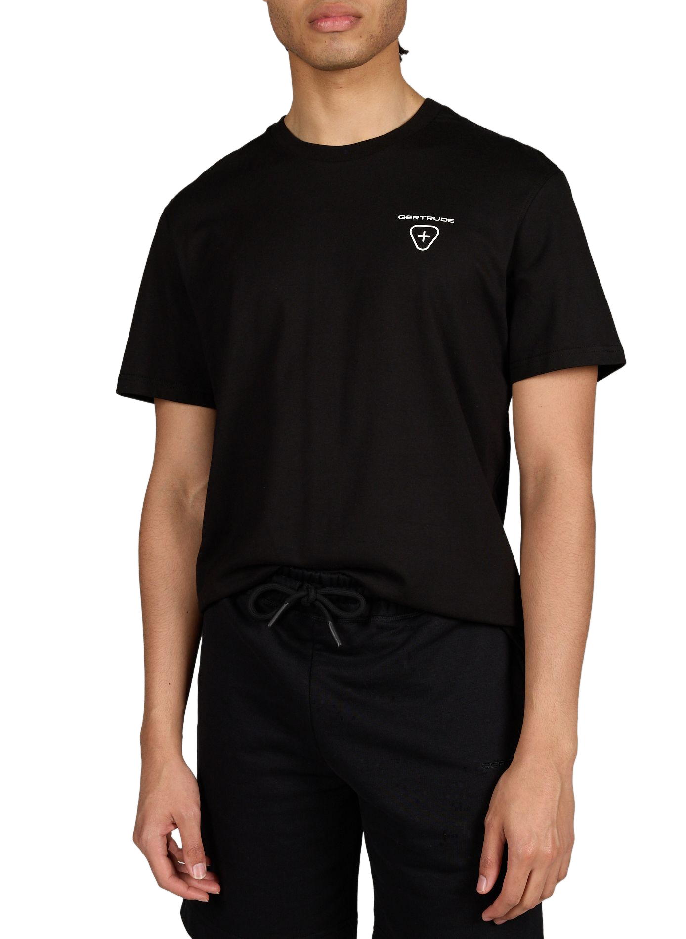 Biker-style cotton t-shirt GERTRUDE ET GASTON Black