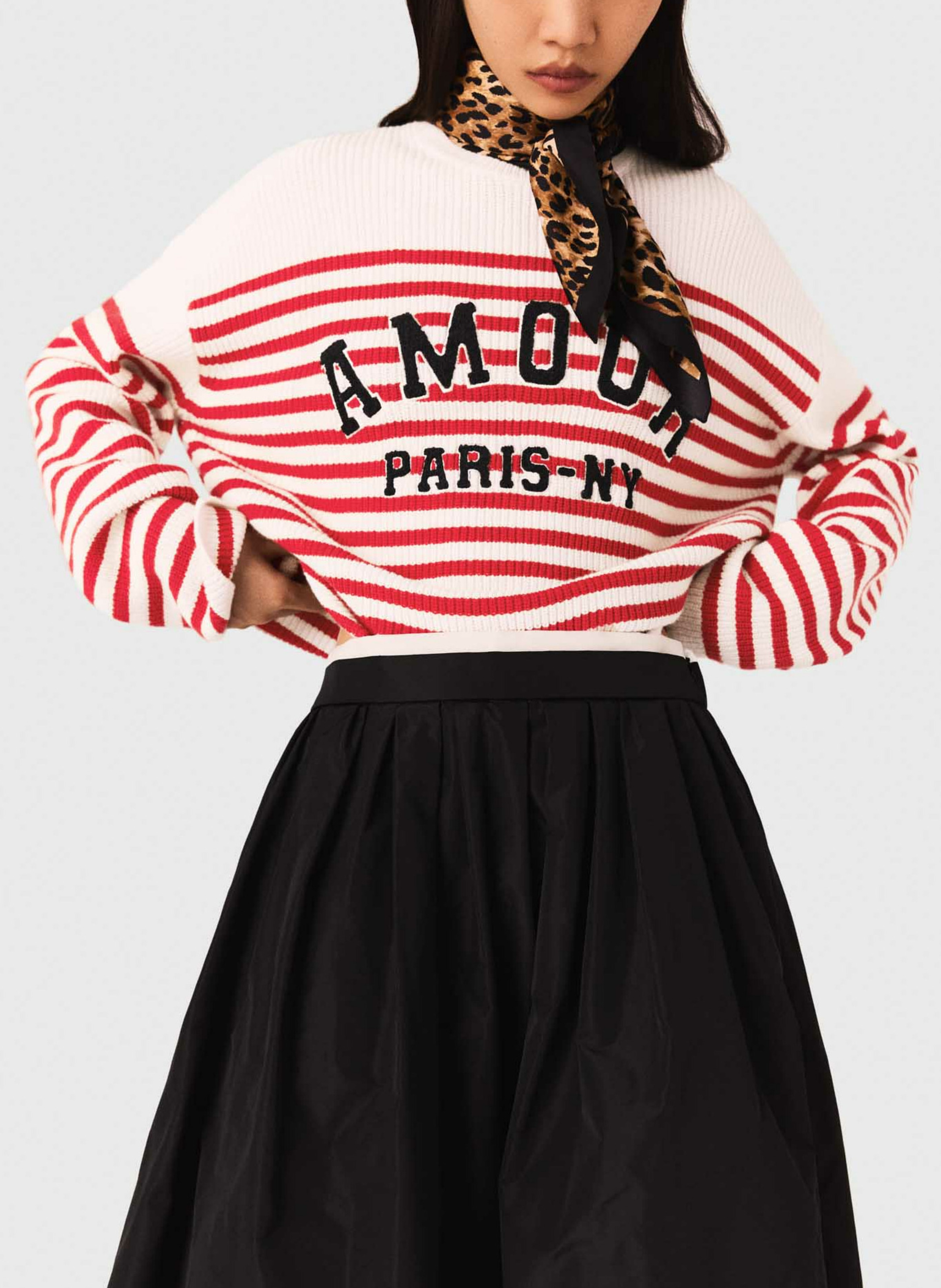 Jupe longue évasée MAJE Noir