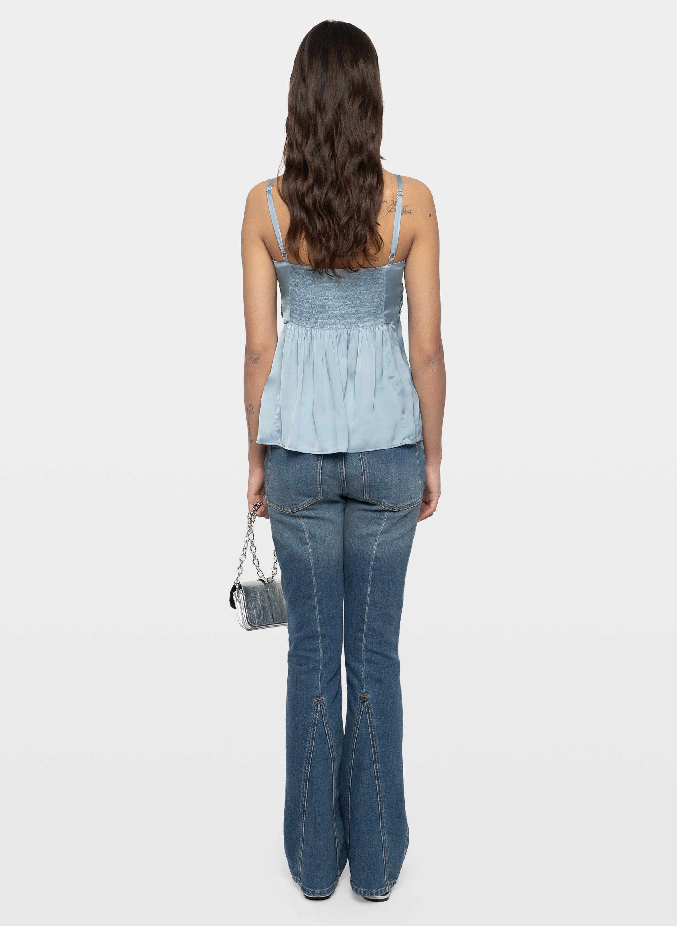 V-neck satin camisole ZADIG&VOLTAIRE Blue